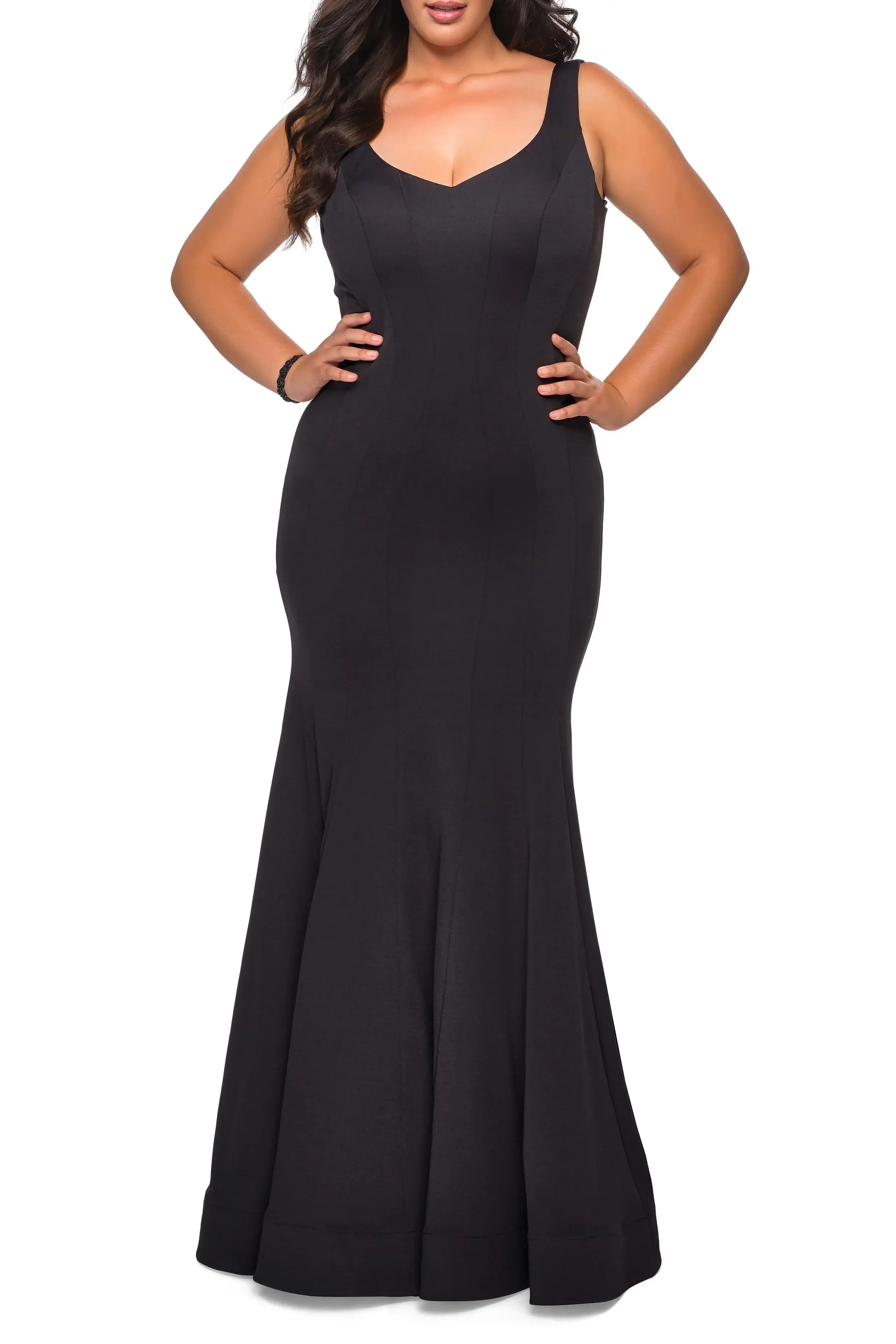 Classy Mermaid Sweetheart Neck Sleeveless V Back Floor Length Plus Size Evening Dress