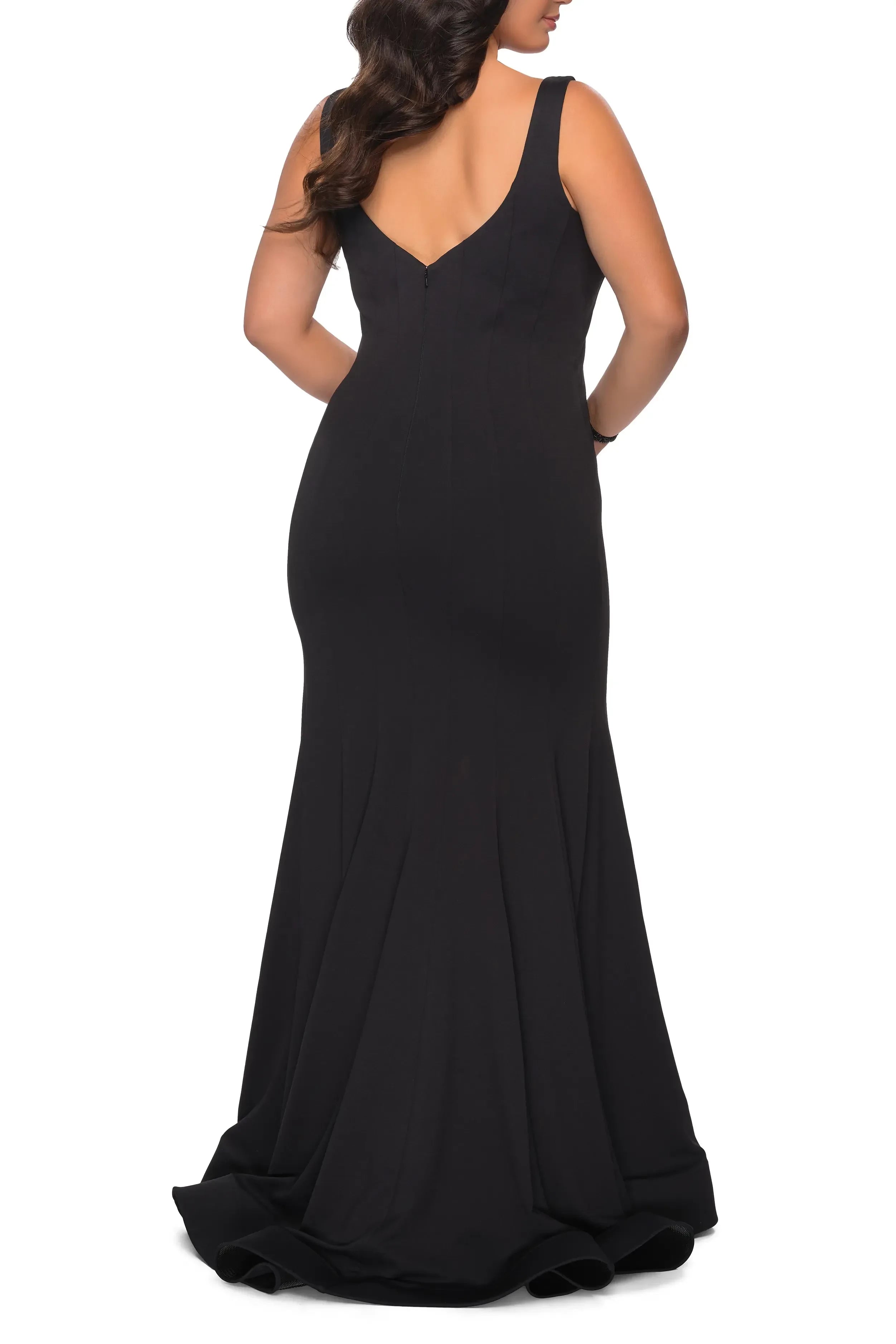 Classy Mermaid Sweetheart Neck Sleeveless V Back Floor Length Plus Size Evening Dress
