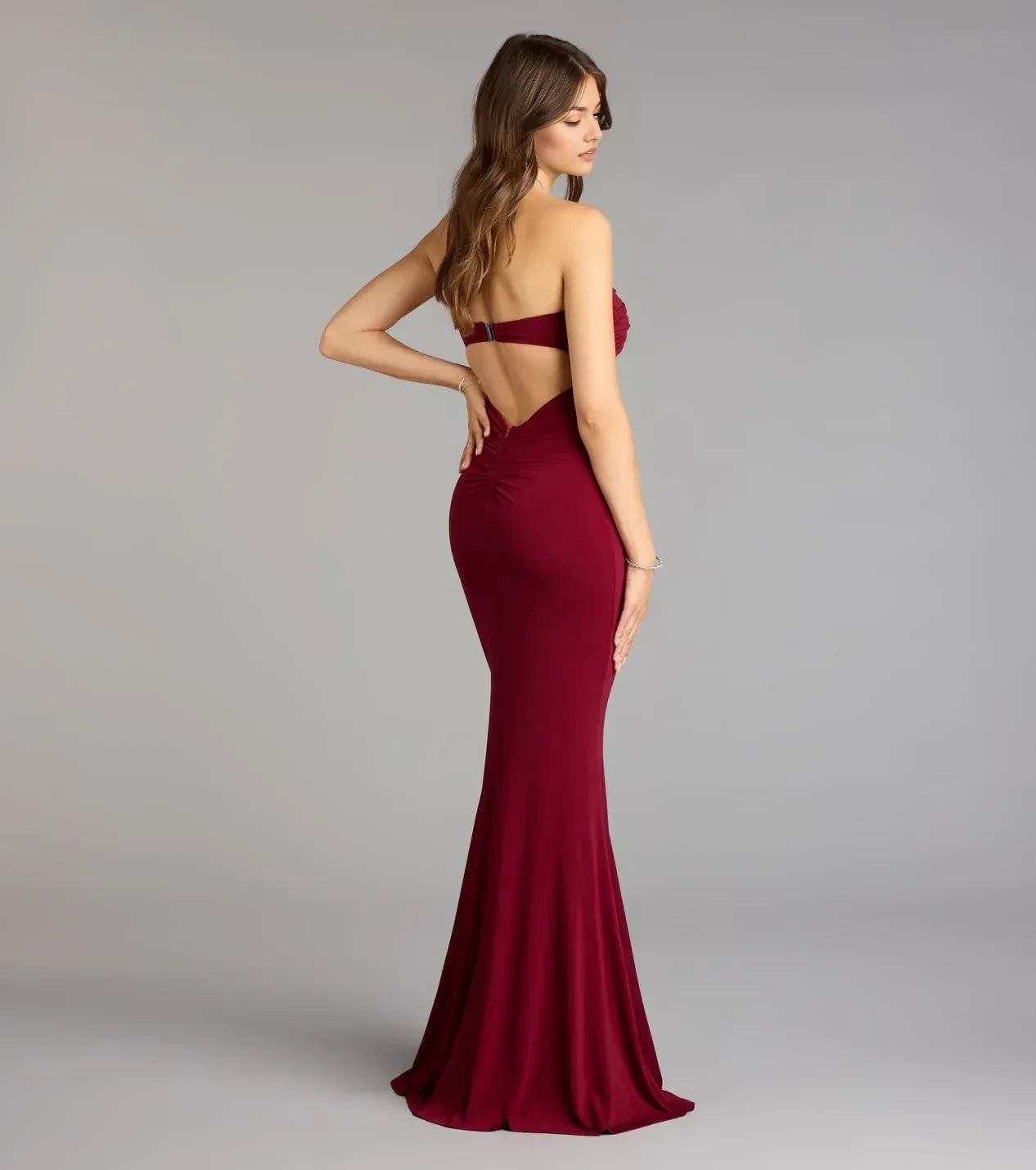 Classy Trumpet Sweetheart Neck Sleeveless Open Back Floor Length Prom Dress