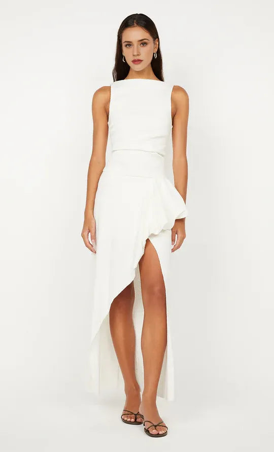 Clean Sheath Square Neck Sleeveless Square Back Asymmetrical Length Female Prom Dress