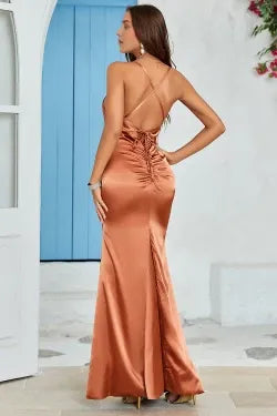 Cowl Neck Sleeveless Mermaid Fashion Off the shoulder Floor length Party Dress Hot Sale For ladies