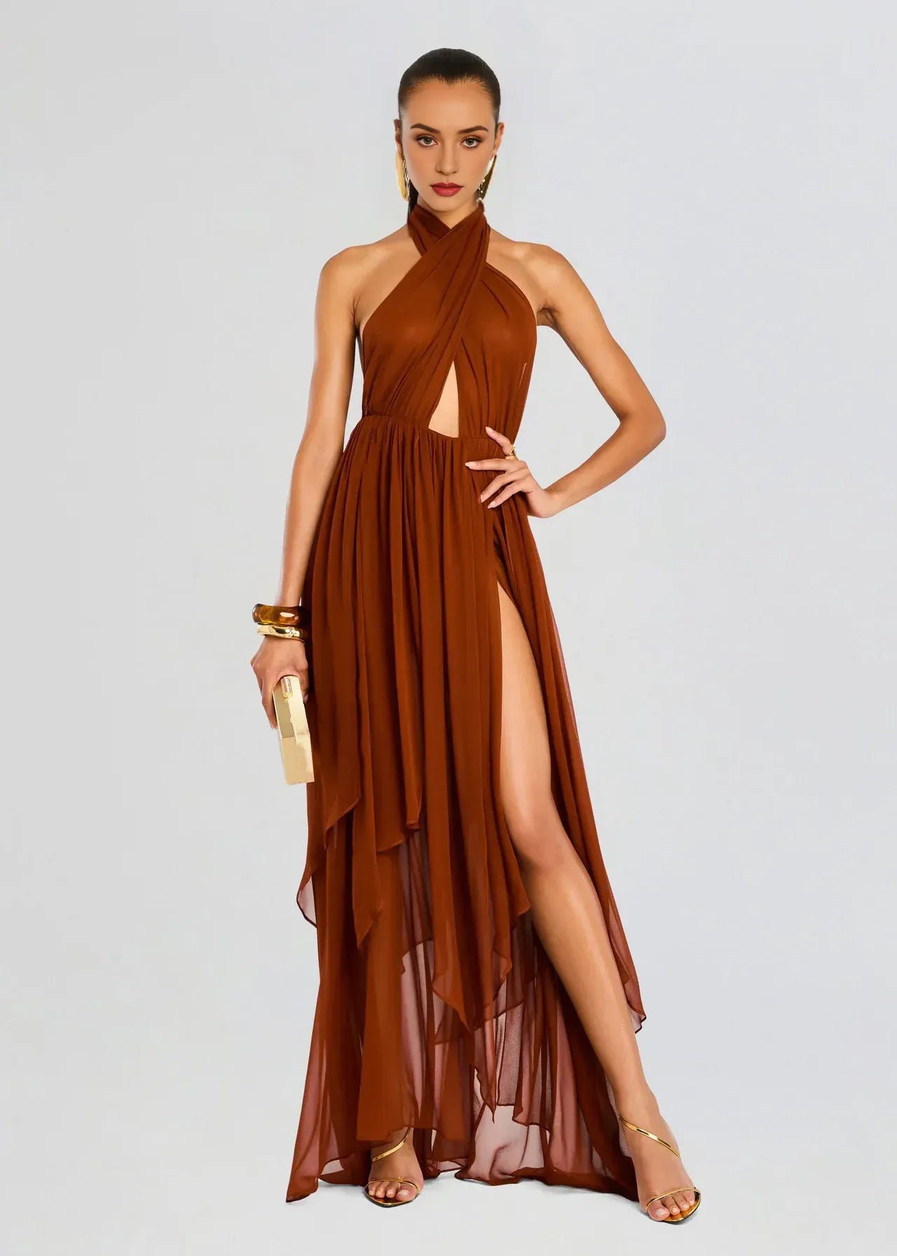 Daring Sheath Halter Neck Sleeveless Tie Back Floor Length Plus Size Prom Dress