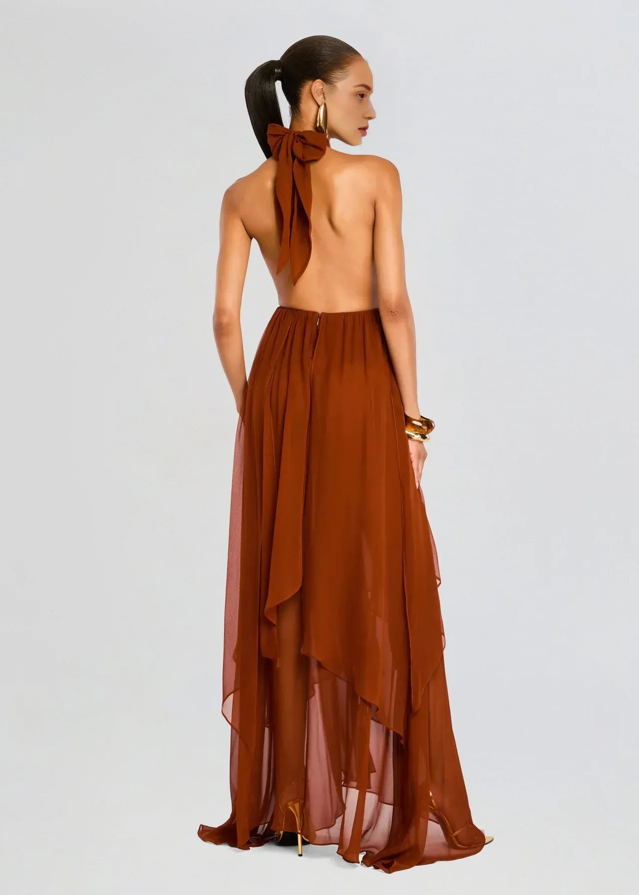 Daring Sheath Halter Neck Sleeveless Tie Back Floor Length Plus Size Prom Dress