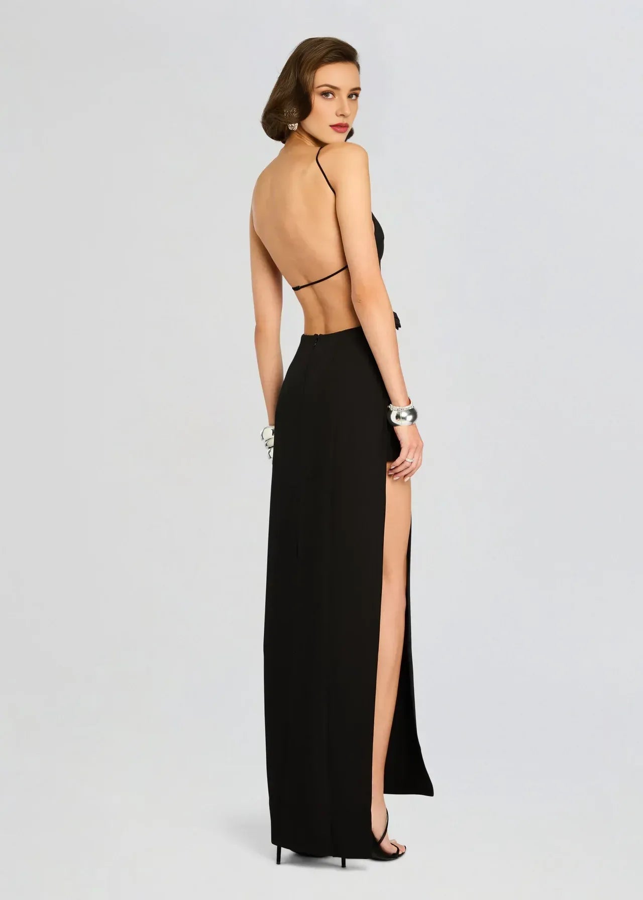 Daring Sheath Square Neck Sleeveless Open Back Floor Length Plus Size Prom Dress