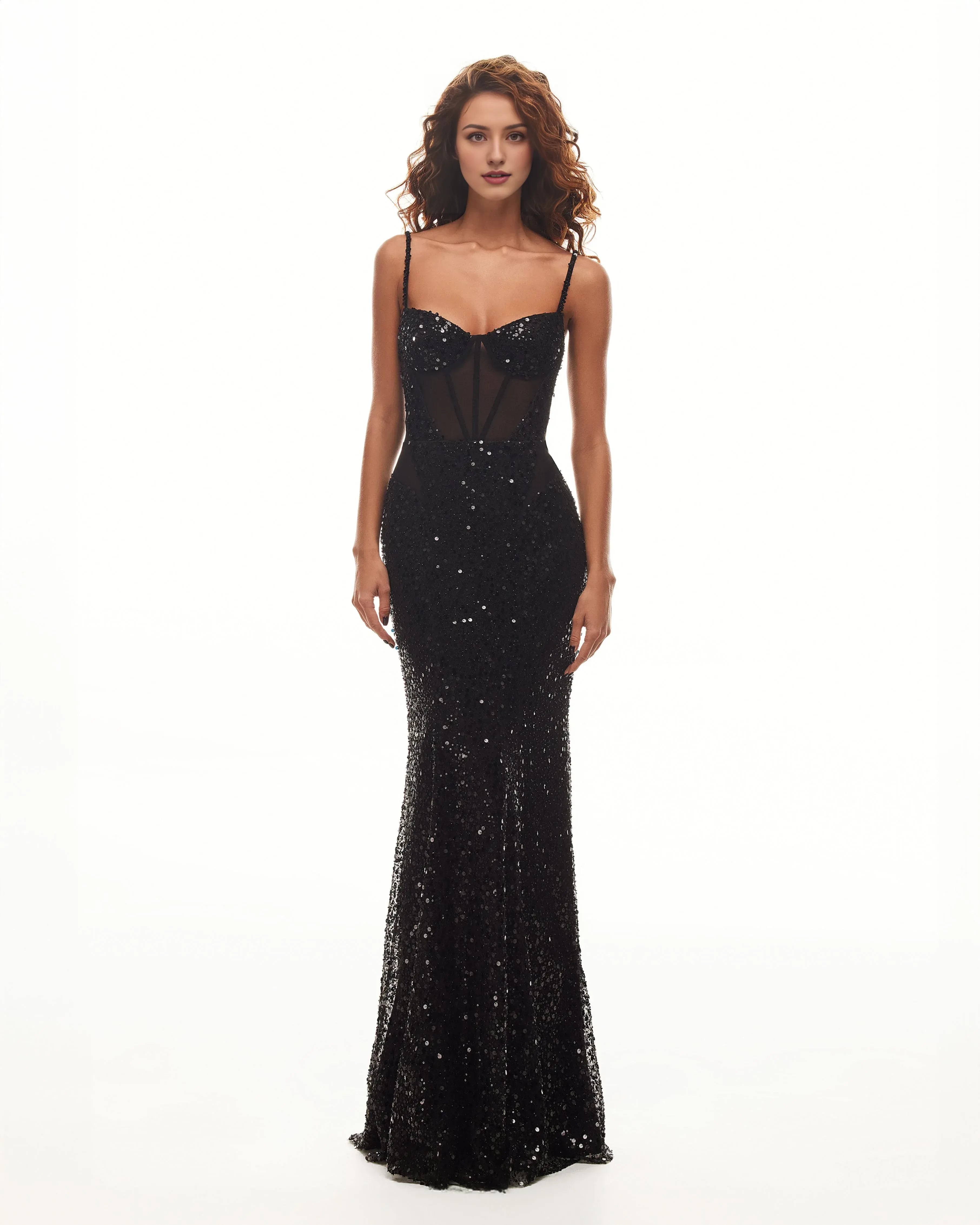 Dazzling Mermaid Sweetheart Neck Sleeveless Zipper Back Floor Length Evening Dress