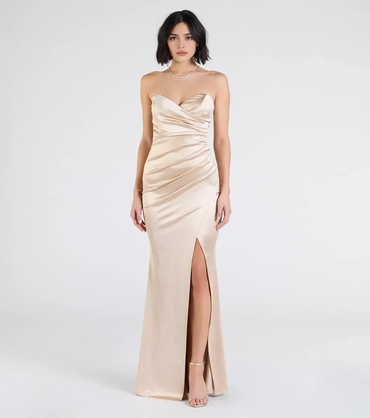 Dazzling Mermaid Sweetheart Neck Sleeveless Zipper Back Floor Length Prom Dress