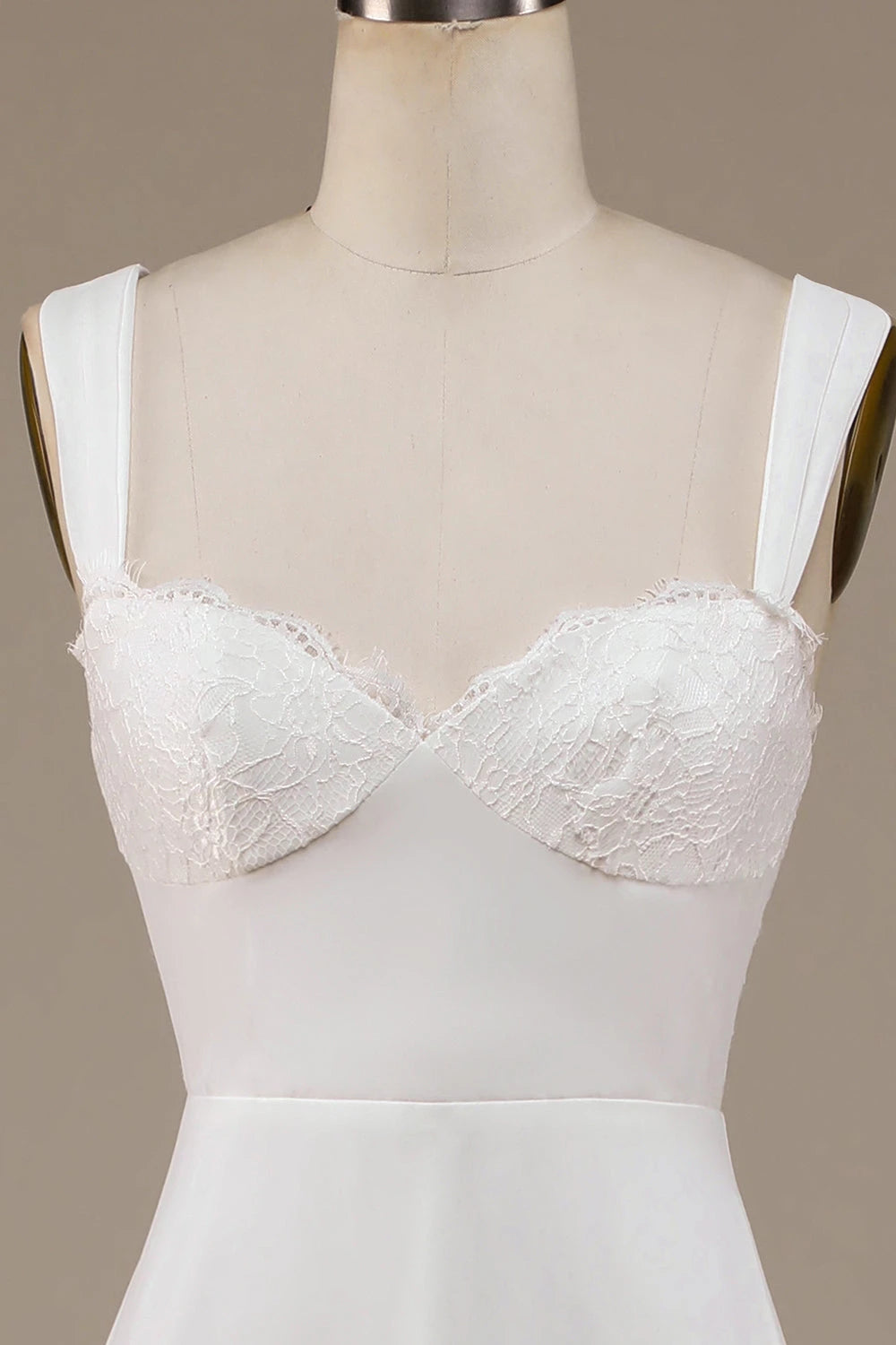 Delicate A Line Sweetheart Neck Sleeveless Button Back Maxi Wedding Dress