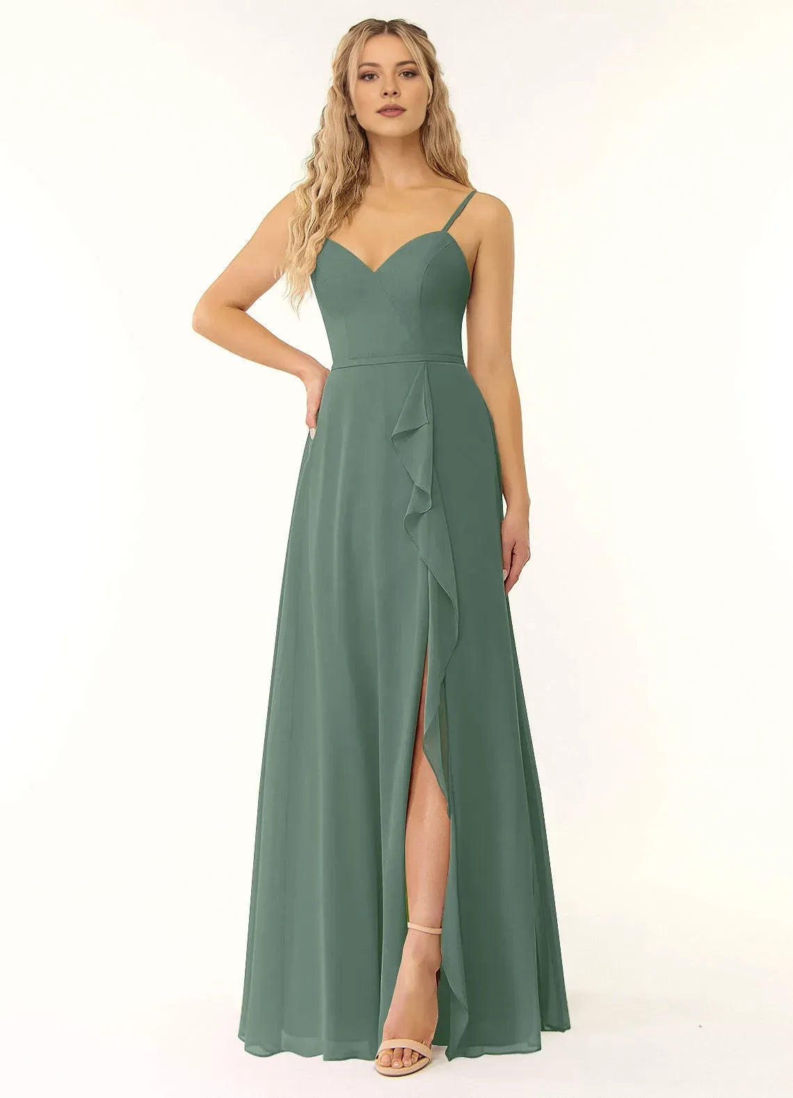 Delightful A Line Sweetheart Neck Sleeveless Criss Cross Back Floor Length Bridesmaid Dress