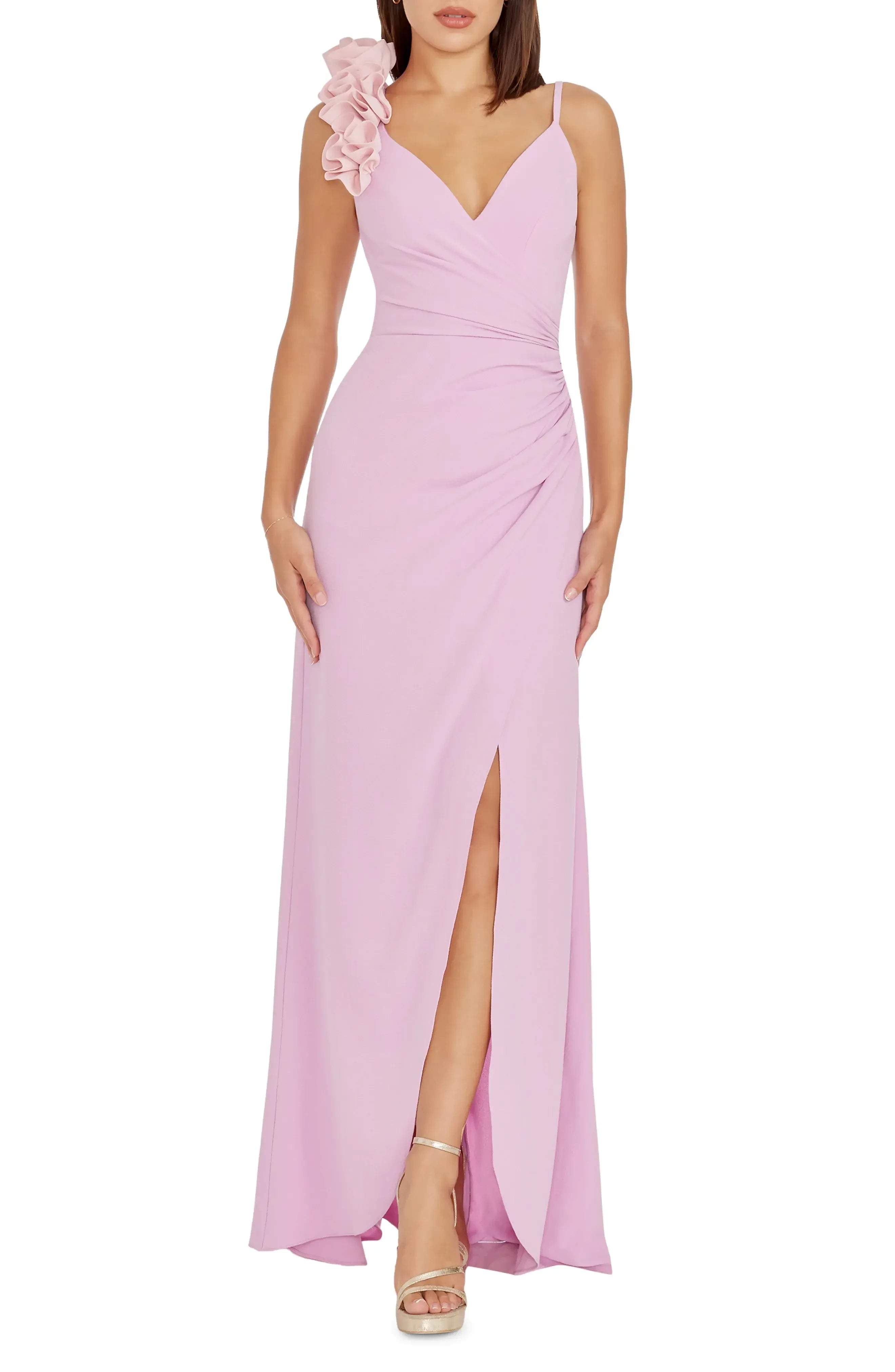 Delightful Sheath V Neck Sleeveless Zipper Back Floor Length Evening Dress