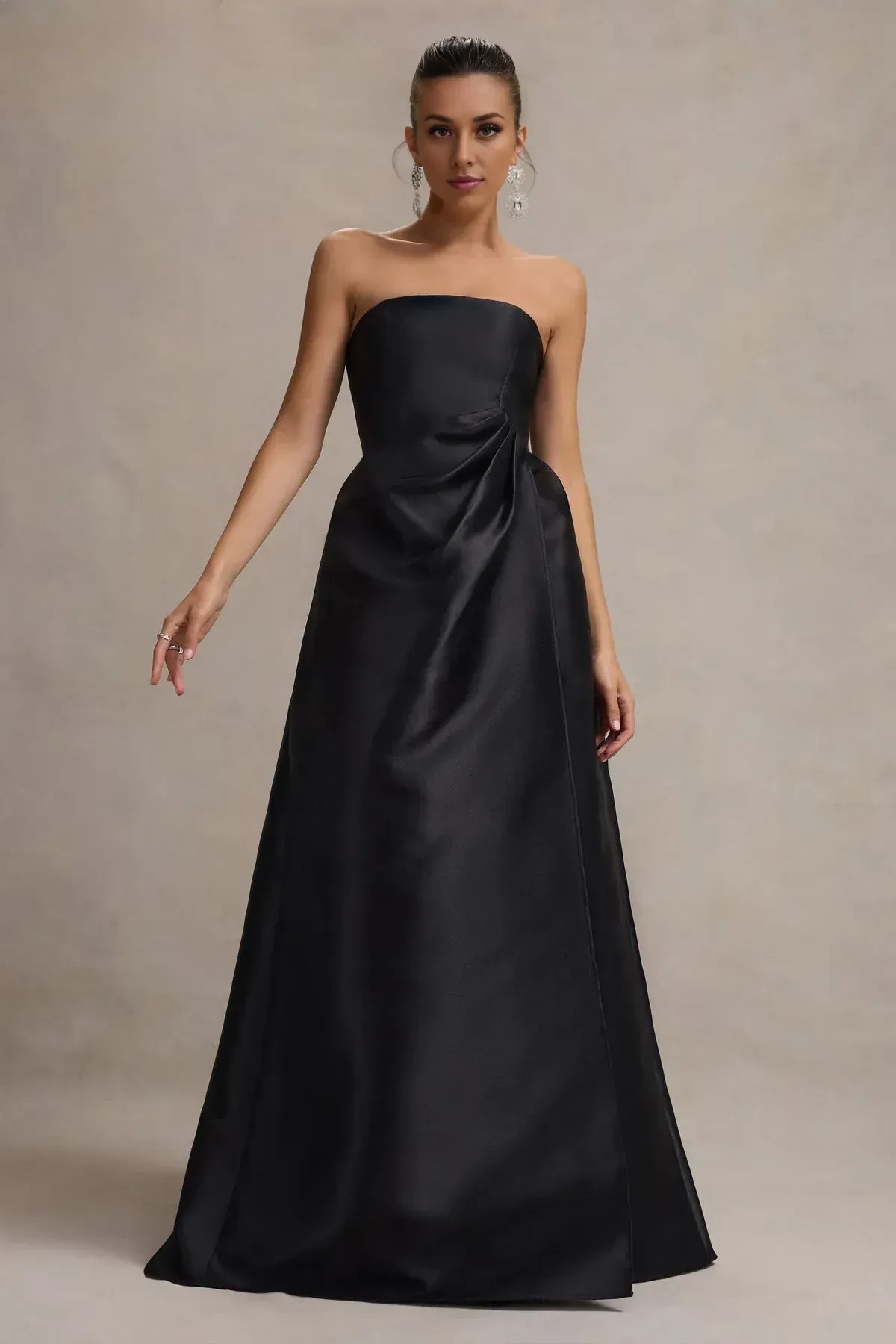 Dramatic Ball Gown Strapless Sleeveless Zipper Back Floor Length Evening Dress
