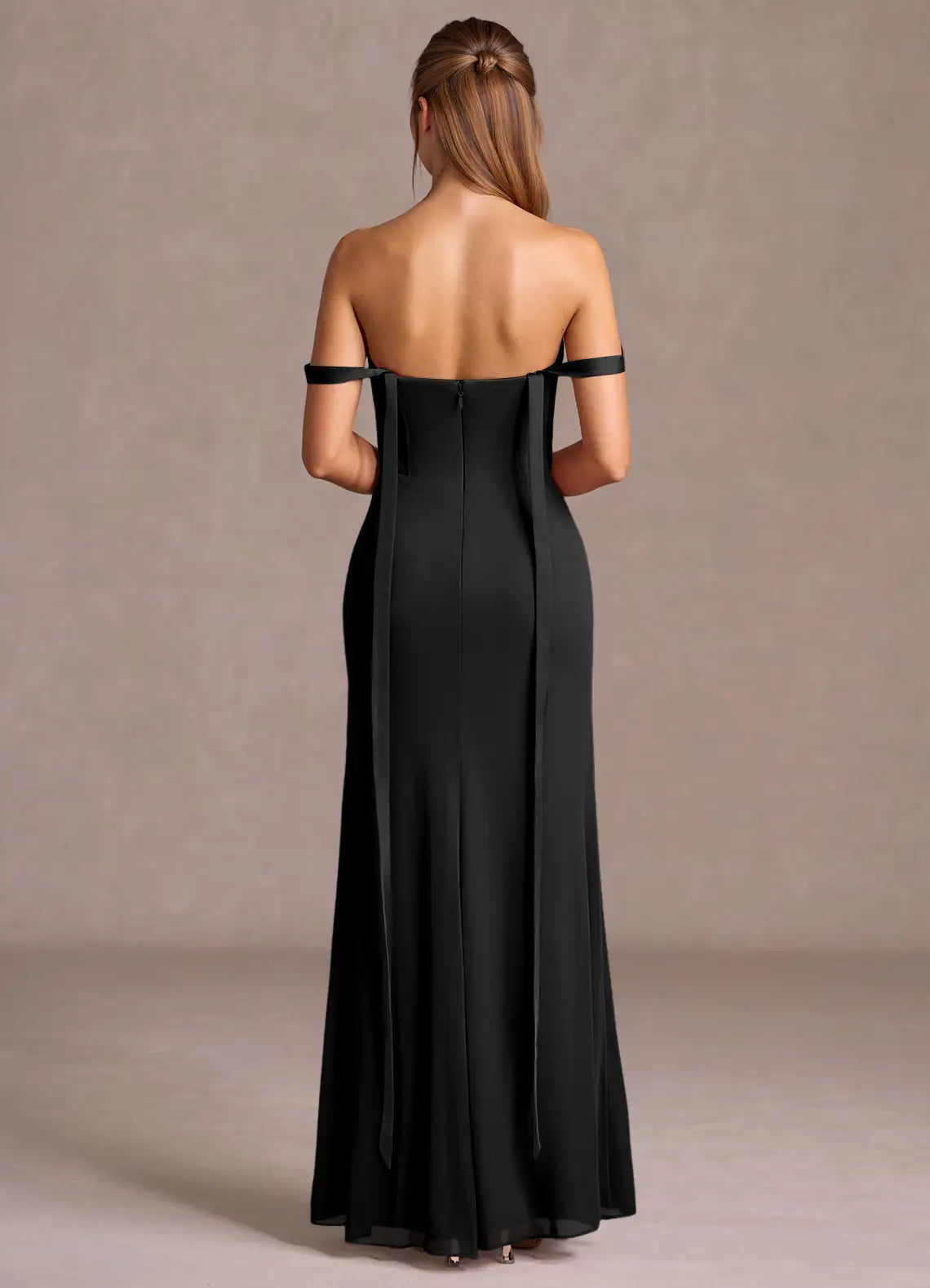 Dramatic Trumpet Sweetheart Off the Shoulder Open Back Floor Length Hot sale Prom Dress
