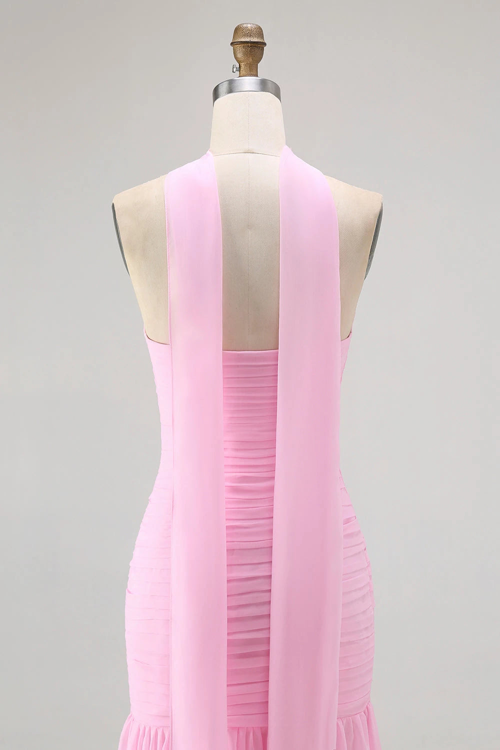 Dreamy Mermaid Strapless Sleeveless Draped Back Floor length Evening Dress Homecoming Dress