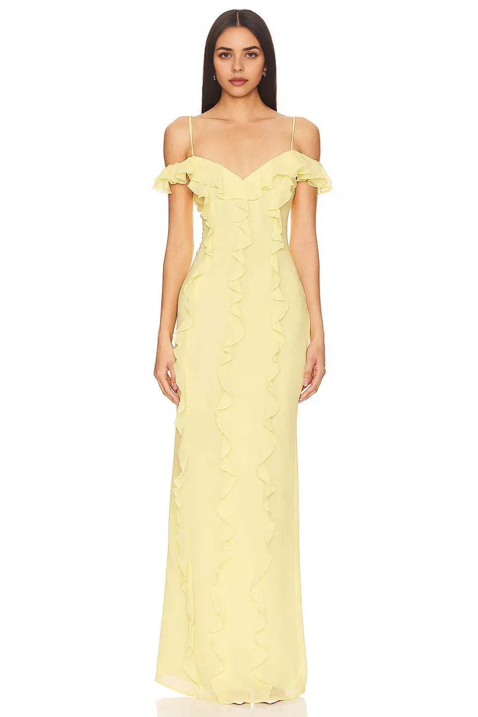 Dreamy Sheath Off Shoulder Short Sleeve Zipper Back Floor Length Evening Dress