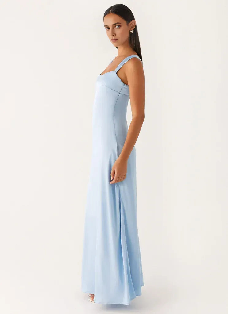 Dreamy Sheath Square Neck Sleeveless Open Back Floor Length Plus Size Evening Dress