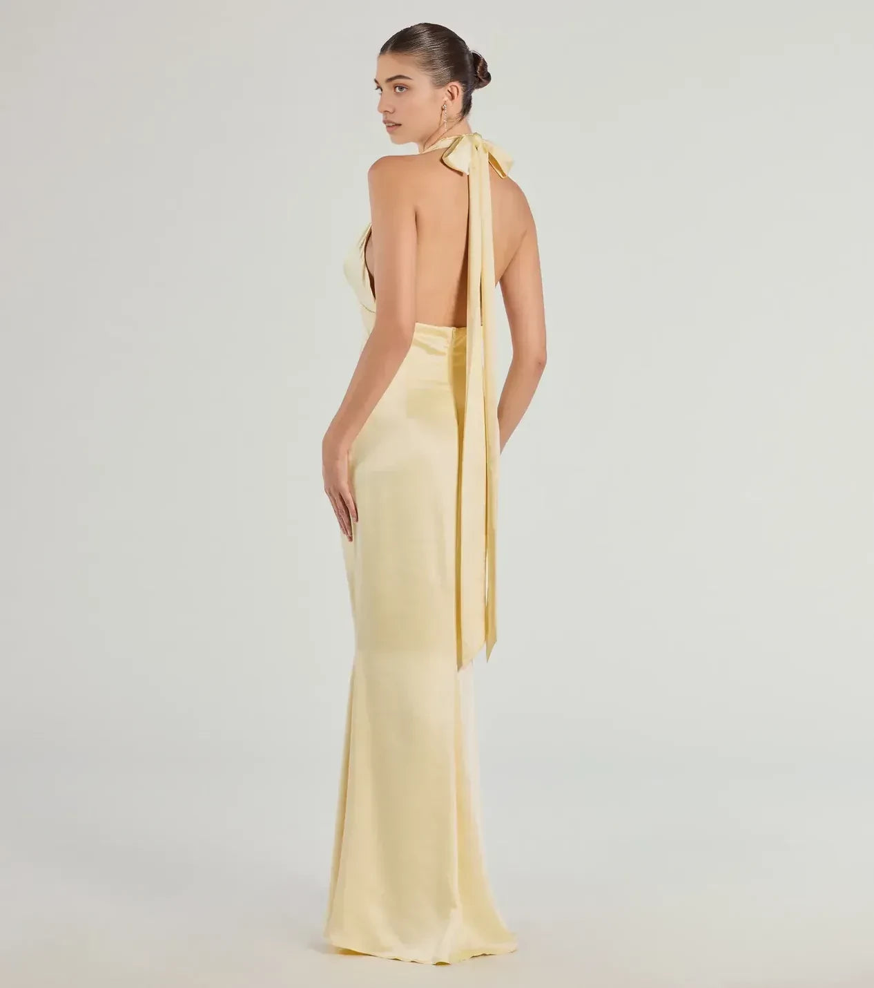 Dreamy Trumpet Halter Neck Sleeveless Tie Back Floor Length Prom Dress
