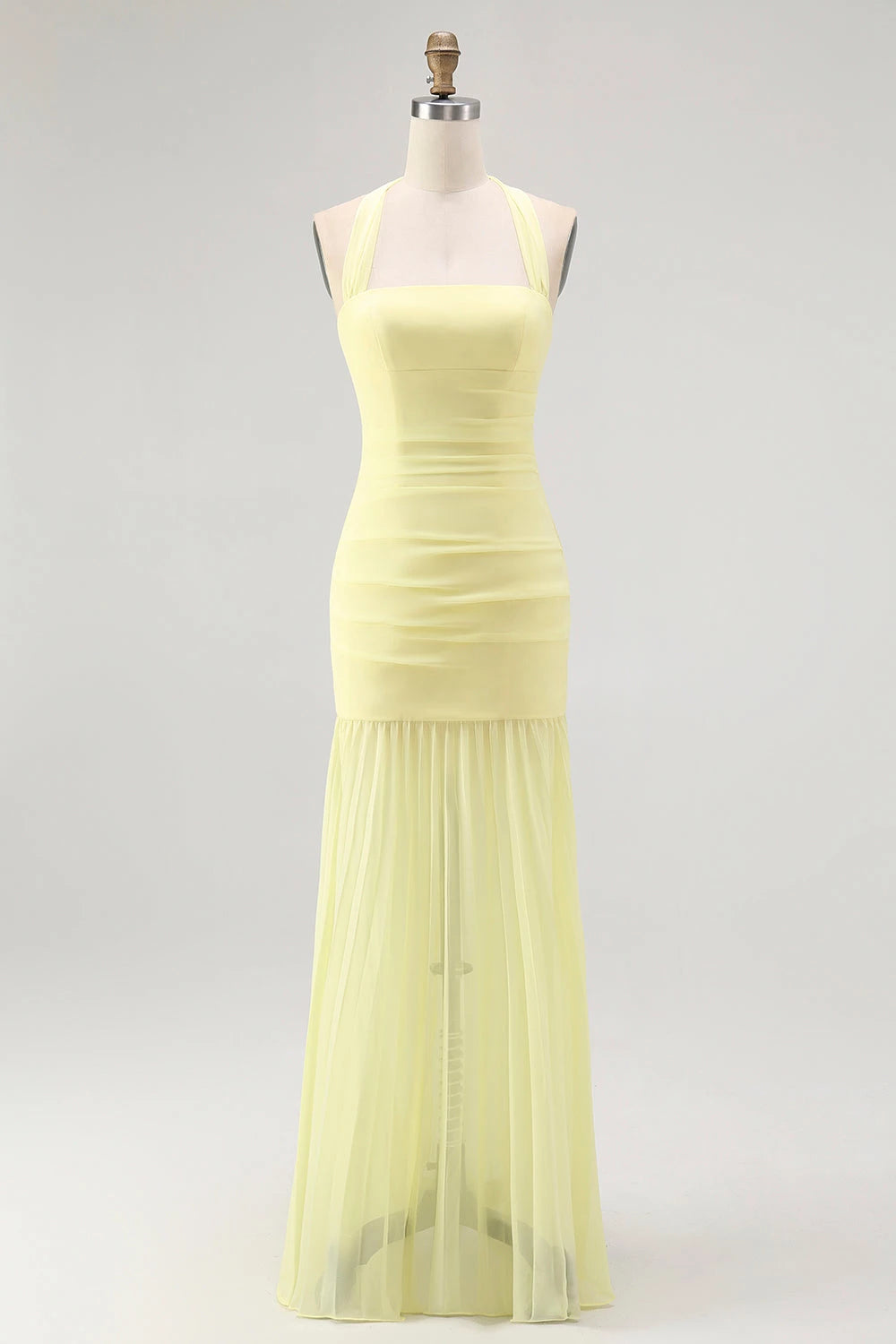 Dreamy Mermaid Strapless Sleeveless Draped Back Floor length Evening Dress Homecoming Dress（副本）