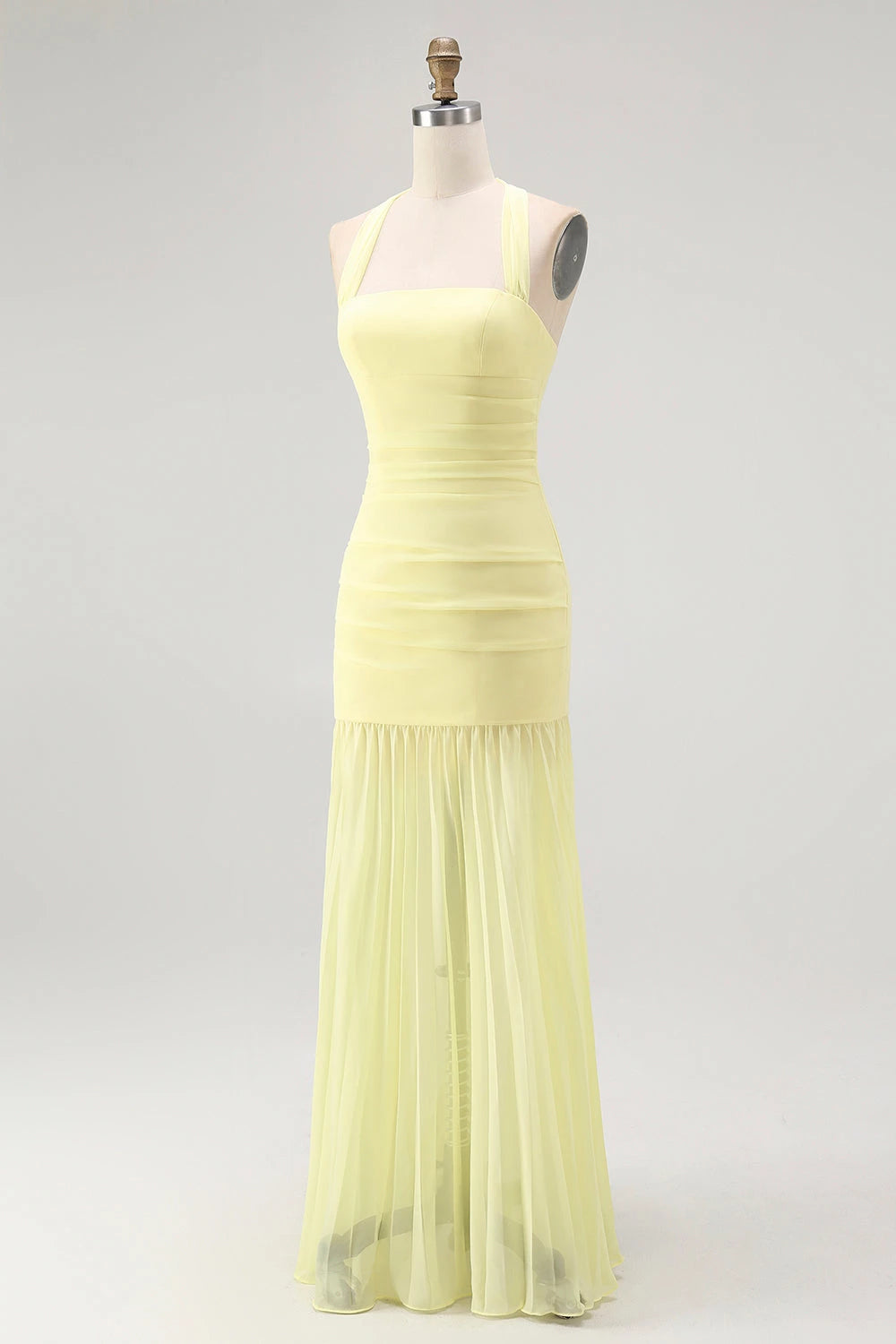 Dreamy Mermaid Strapless Sleeveless Draped Back Floor length Evening Dress Homecoming Dress（副本）