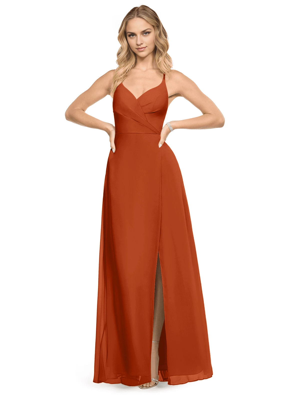 Elegant Halter Neck Sleeveless Keyhole Back Floor Length Bridesmaid Dress