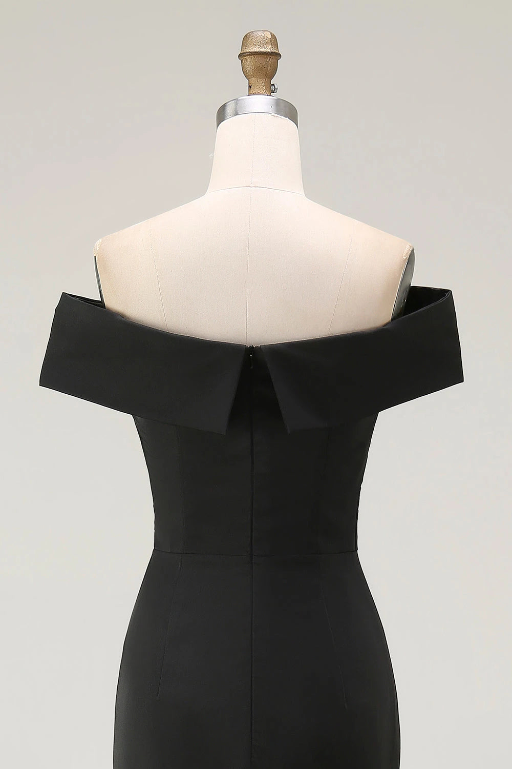 Elegant Mermaid Off Shoulder Sleeveless Zip Back Maxi Evening Dress Homecoming Dress