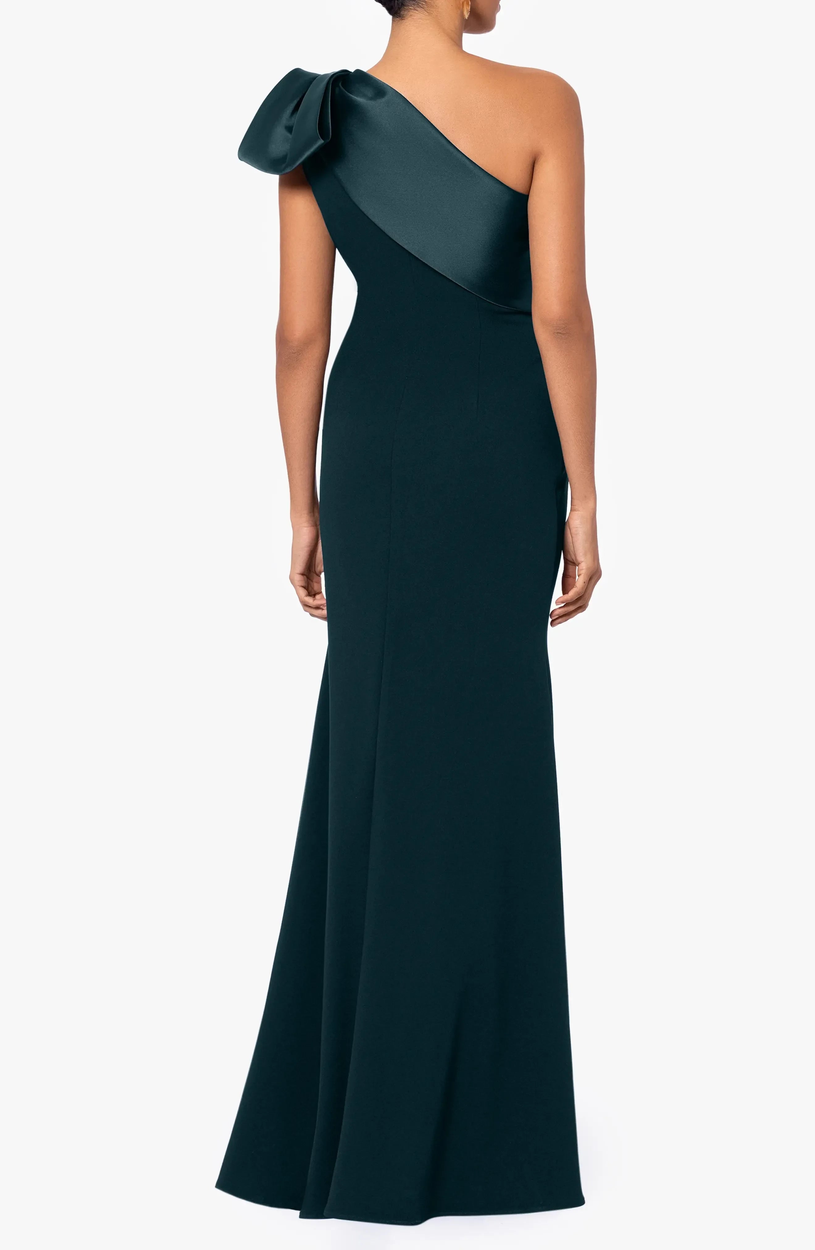 Elegant Mermaid One Shoulder Sleeveless Zipper Back Floor Length Evening Dress