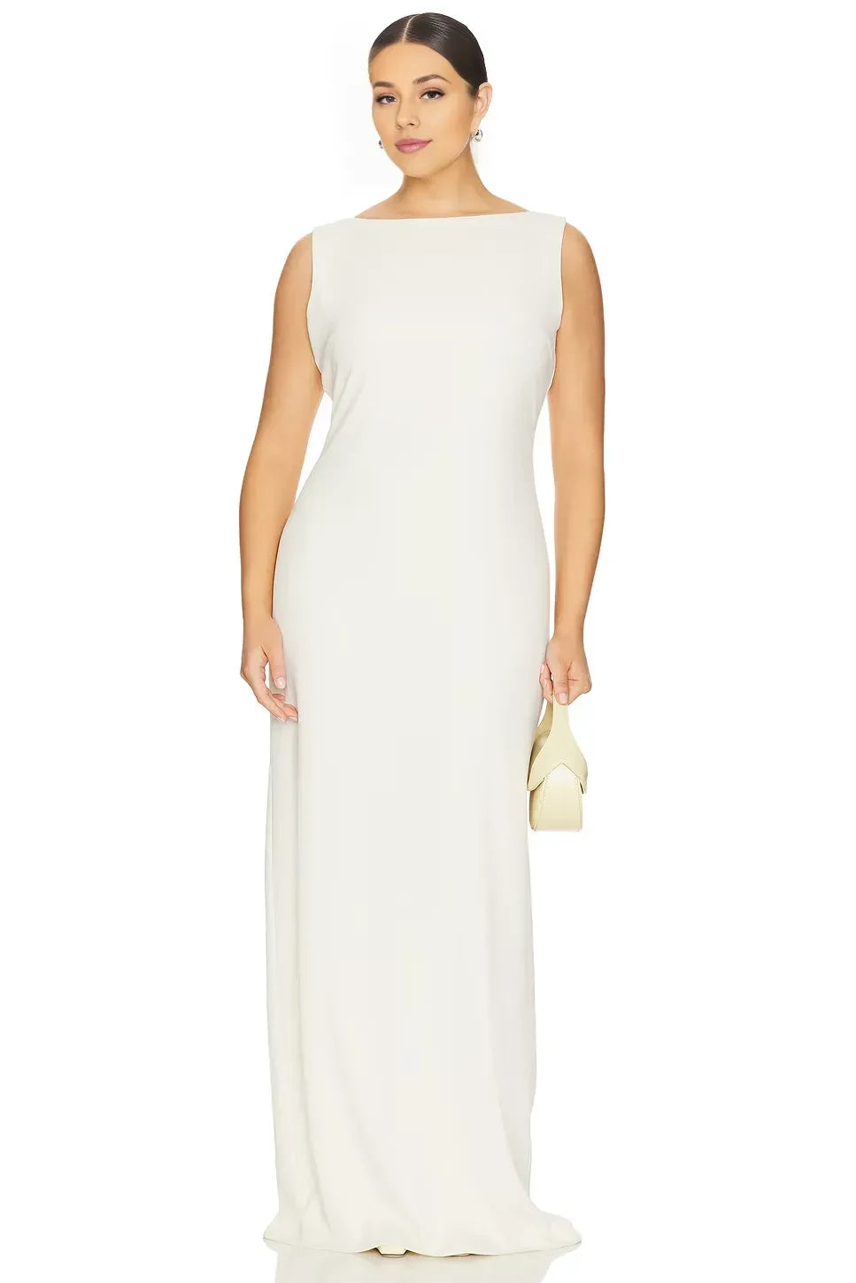 Elegant Sheath Boat Neck Sleeveless Zipper Back Floor Length Evening Dress