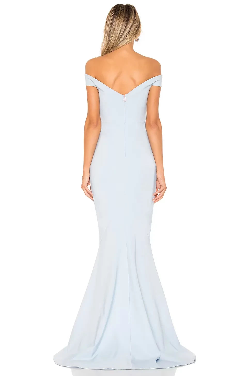 Elegant Sheath Off Shoulder Short Sleeve Back Floor Length Evening Dress