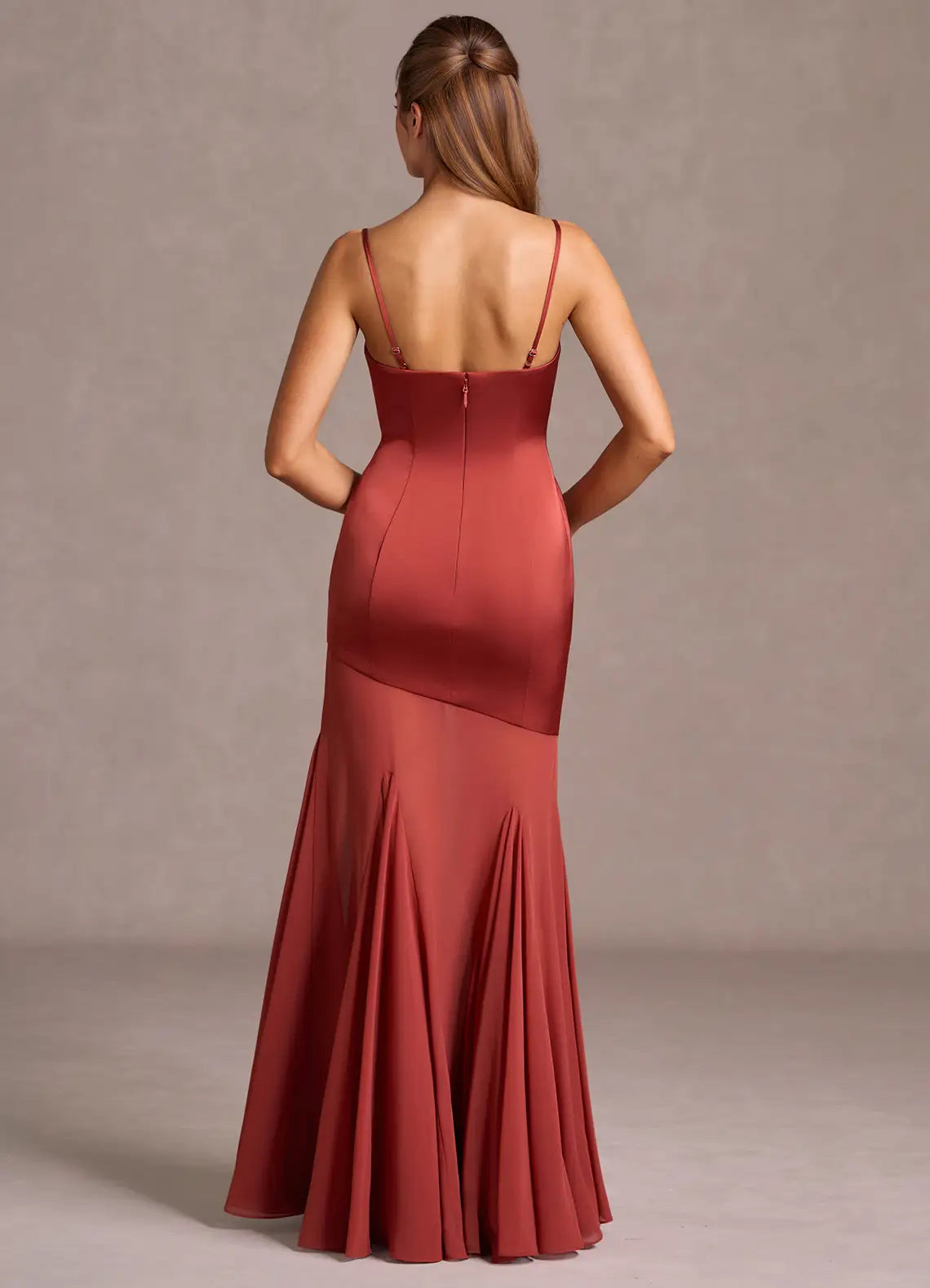 Elegant Trumpet Convertible Strapless Sleeveless Open Back Floor Length For Ladies Prom Dress