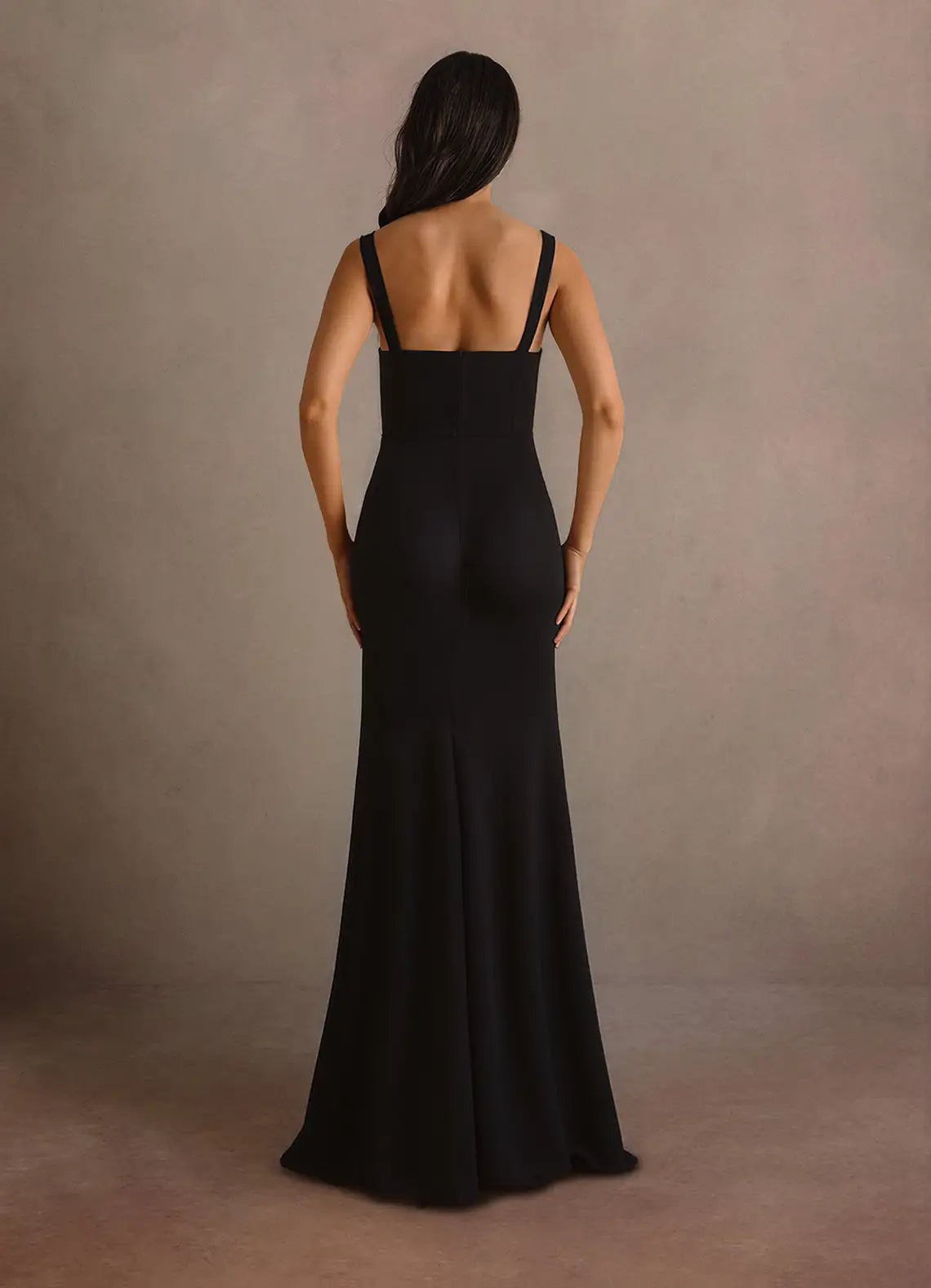 Elegant Trumpet Square Neck Sleeveless Open Back Floor Length For Sale Prom Dress