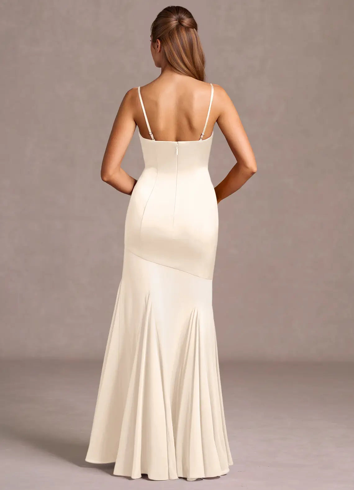 Elegant Trumpet Strapless Convertible Strap Open Back Floor Length For Ladies Prom Dress