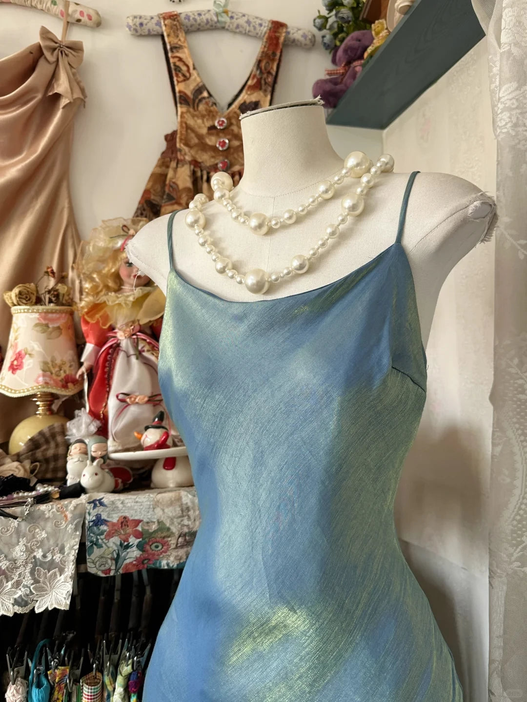 Elegant Blue Spaghetti Strap Mermaid Long Prom Dress Party Dress Cocktail Dress Homecoming Dress Evening Dress