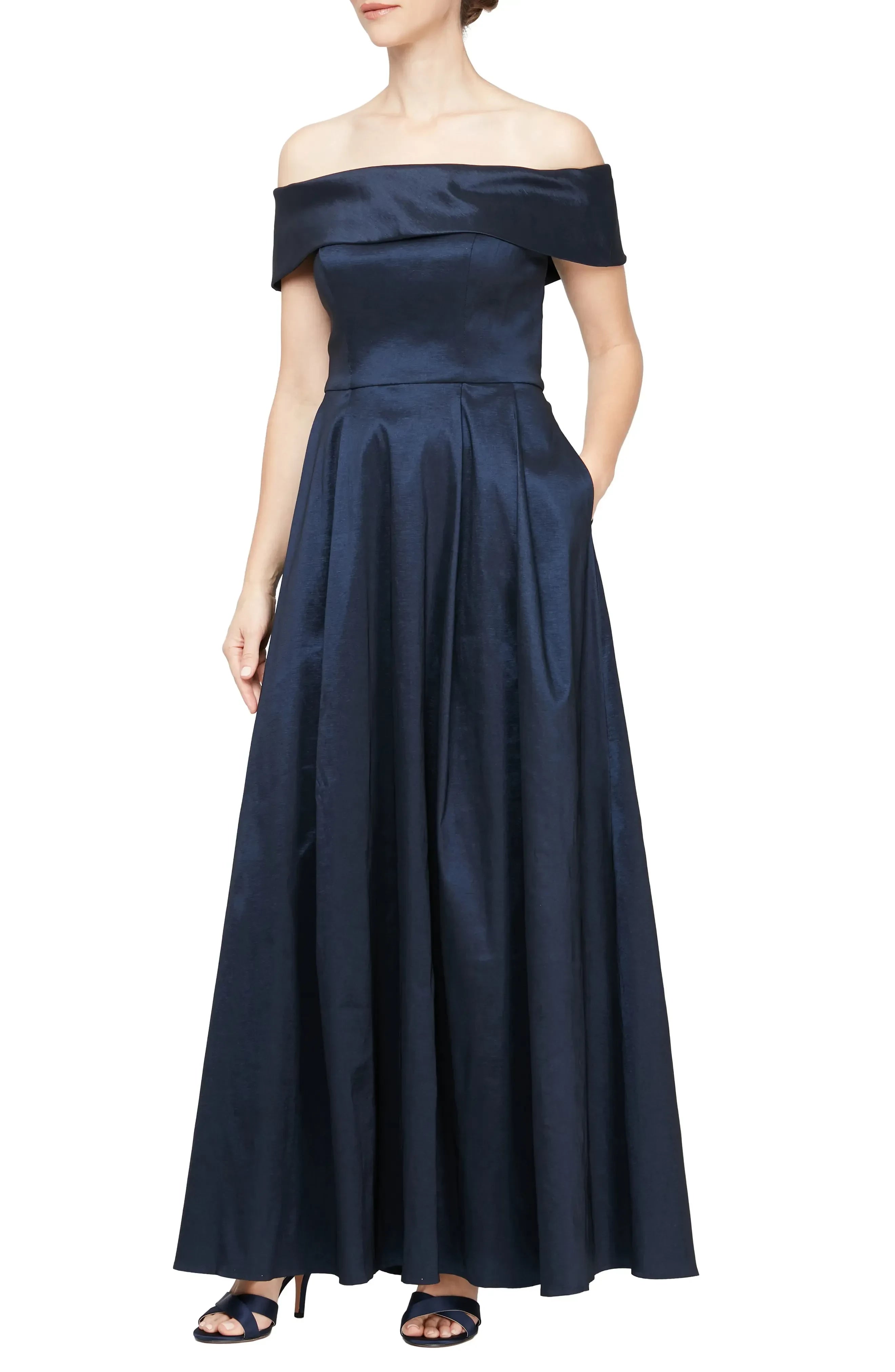 Enchanting A Line Off The Shoulder Short Sleeve Zipper Back Floor Length Bridesmaid Dress