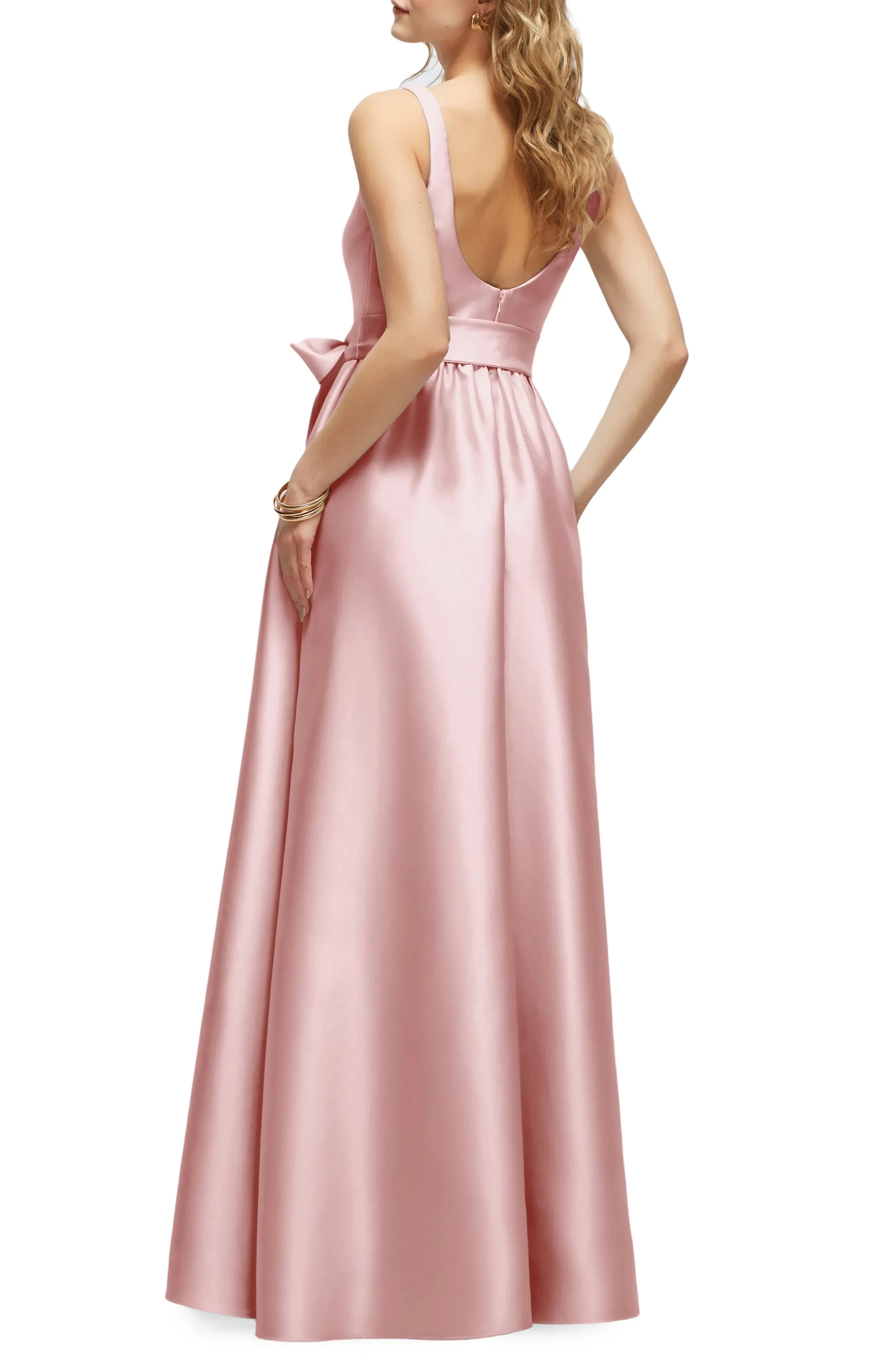 Enchanting A Line Sweetheart Neck Sleeveless Open Back Floor Length Bridesmaid Dress