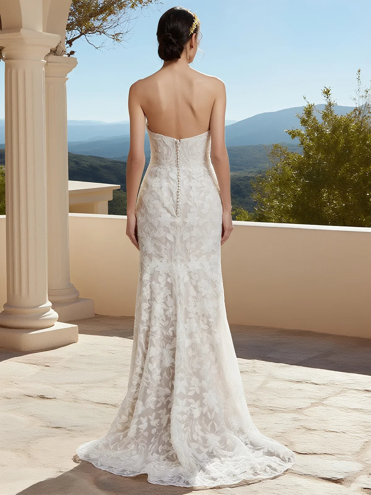 Enchanting A Line Sweetheart Sleeveless Lace Up Back Floor Length Wedding Dress