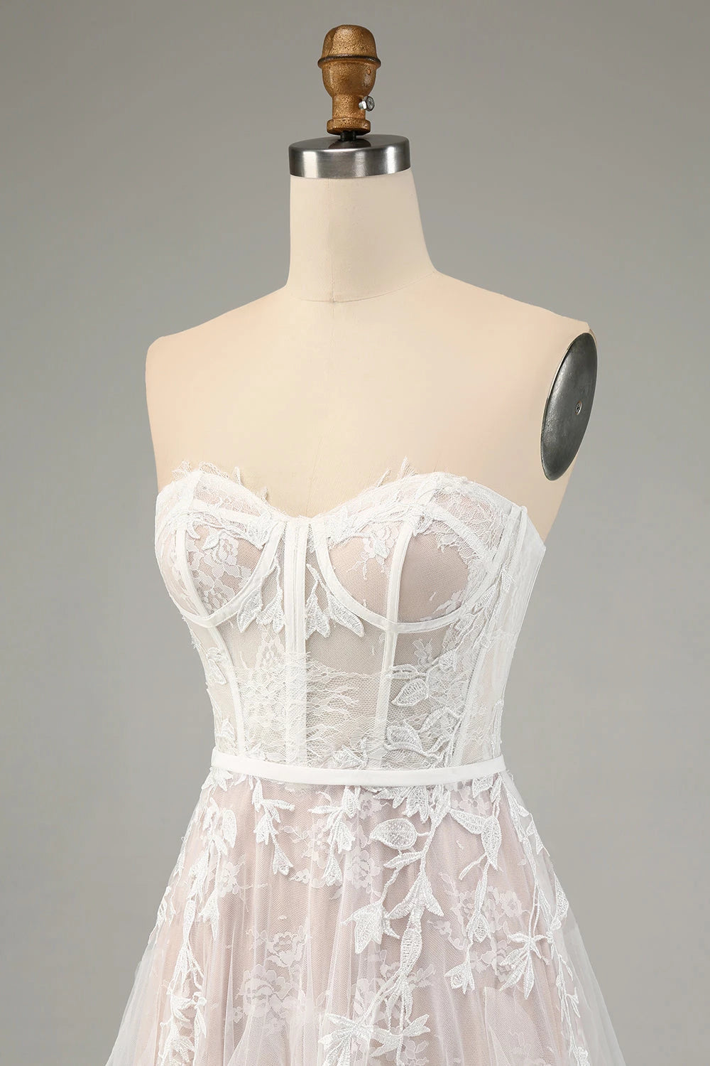 Enchanting A Line Sweetheart Sleeveless Zip Back Maxi Wedding Dress