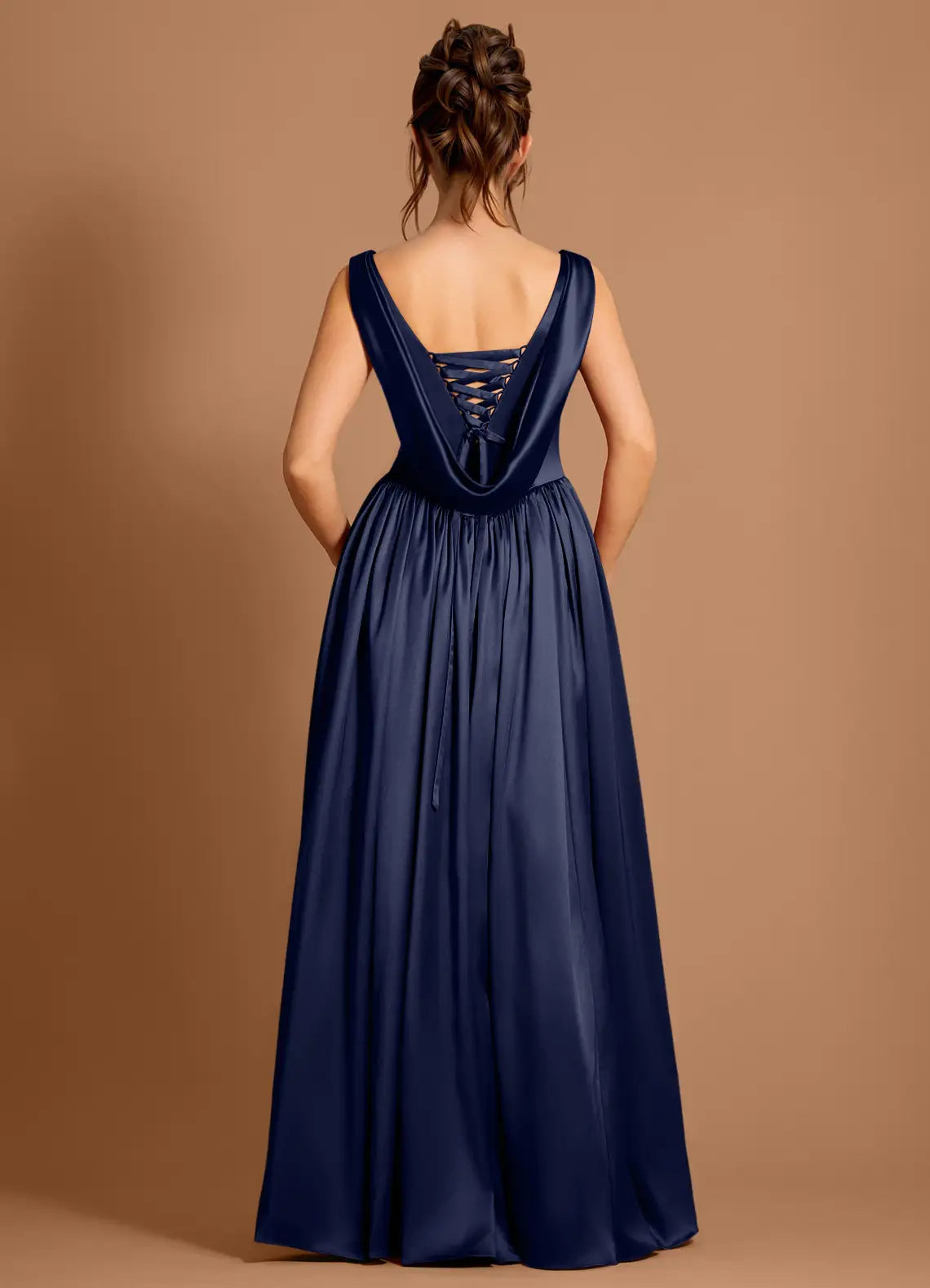 Enchanting Ballgown Square Neck Sleeveless Lace Up Back Floor Length For Sale Prom Dress