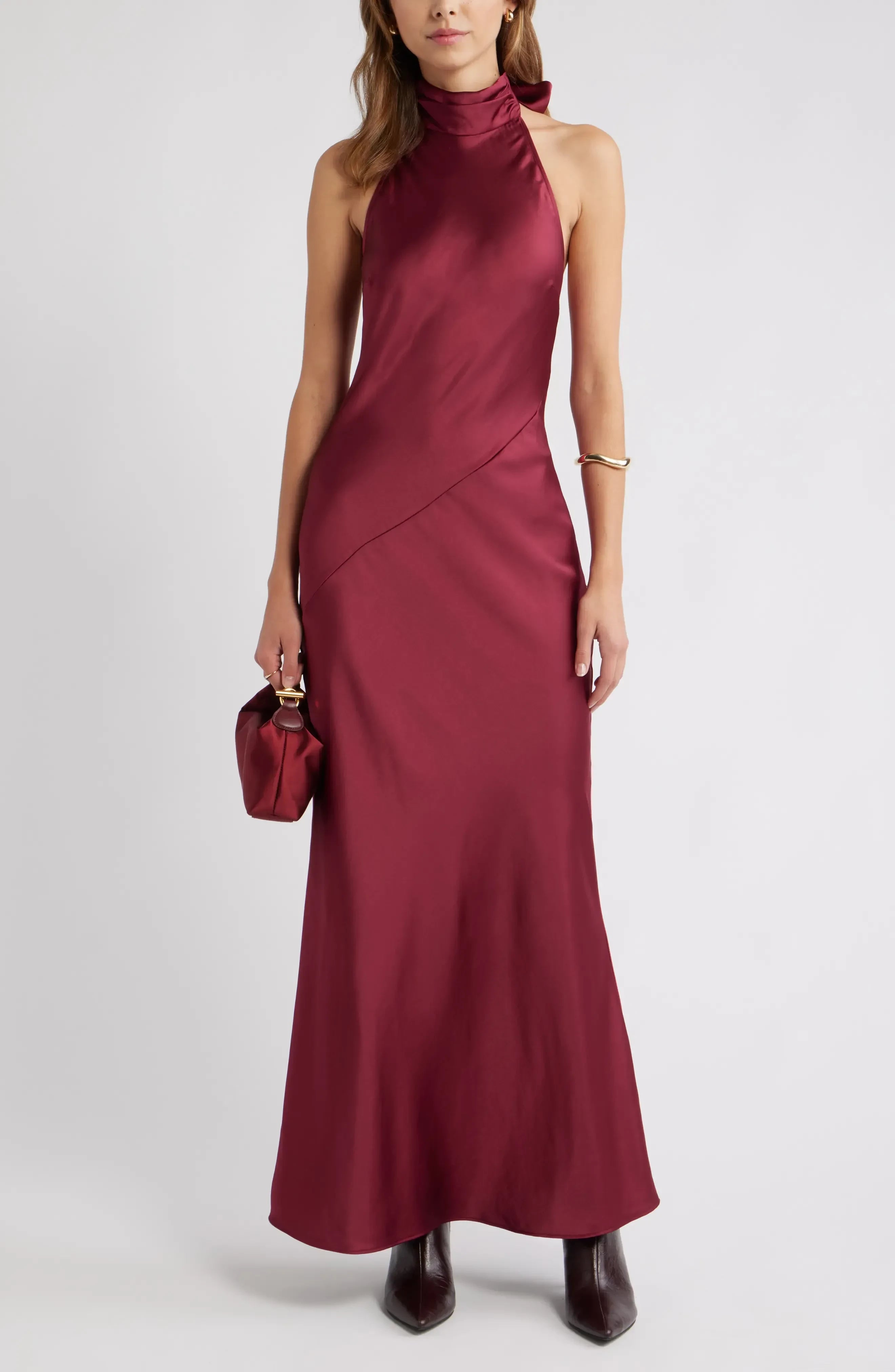 Enchanting Sheath Halter Neck Sleeveless Tie Back Floor Length Evening Dress