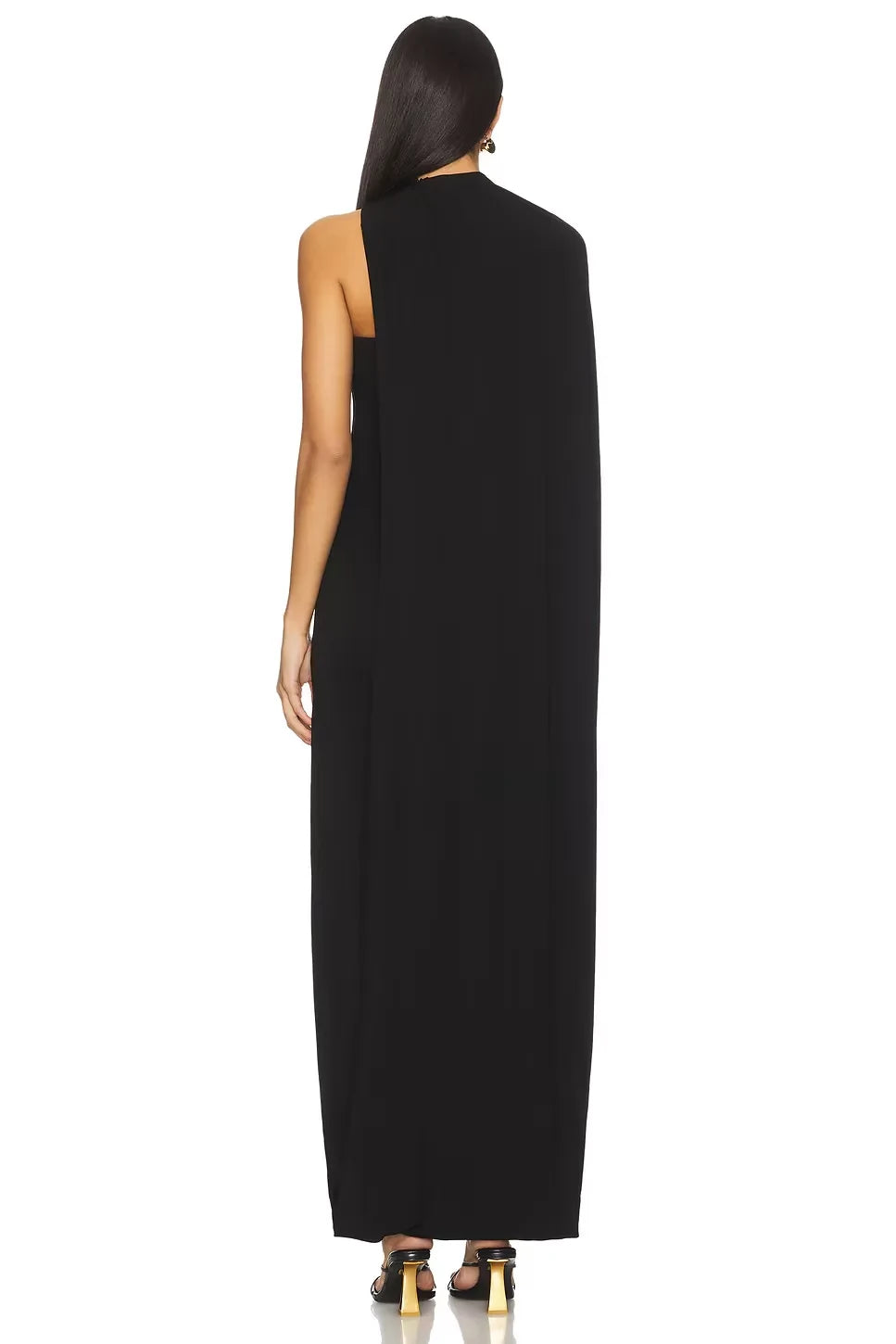 Enchanting Sheath One Shoulder Cape Sleeve Zipper Back Floor Length Evening Dress