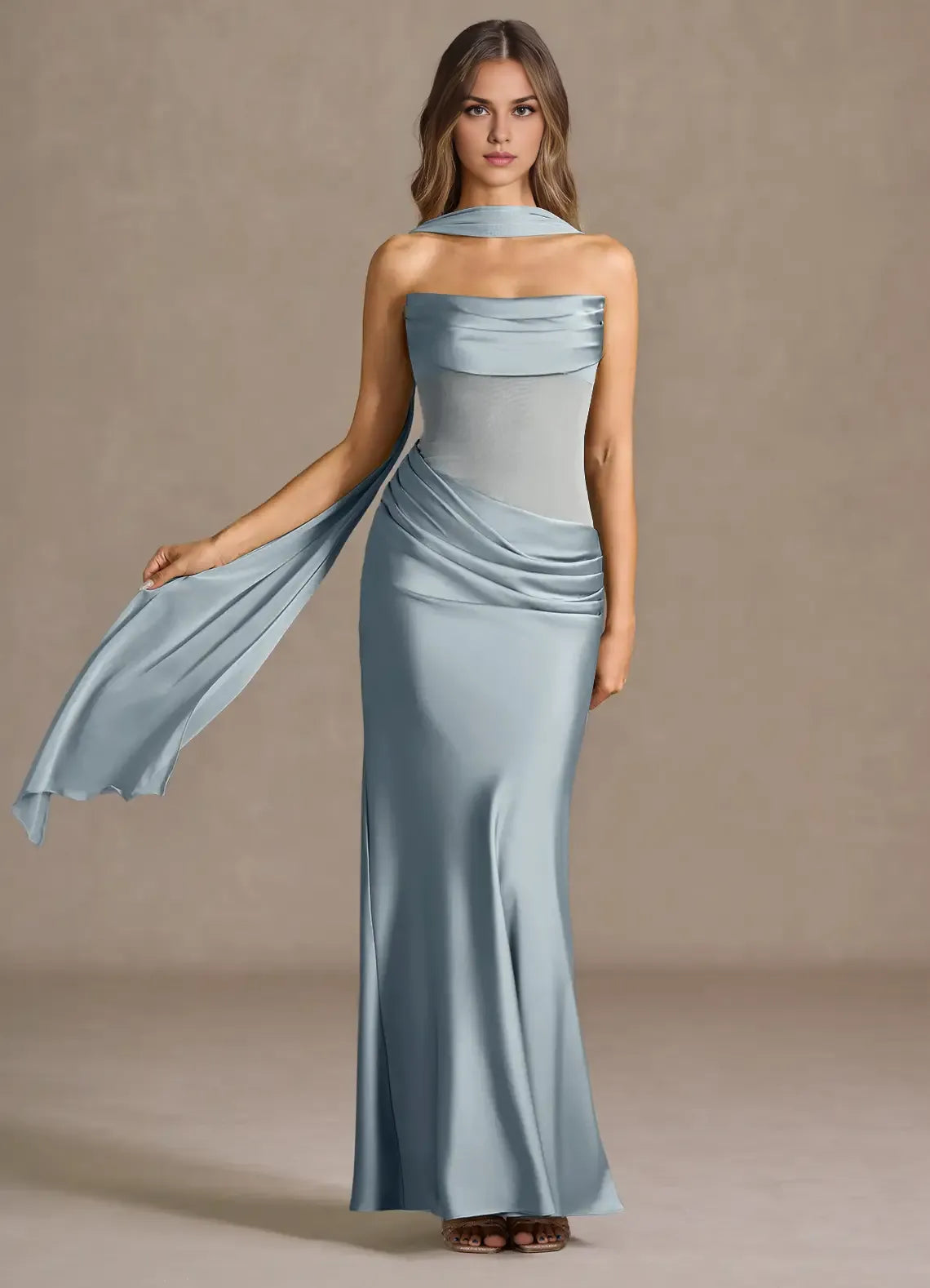 Ethereal Sheath Sweetheart Halter Accent Lace Up Back Floor Length For Sale Prom Dress