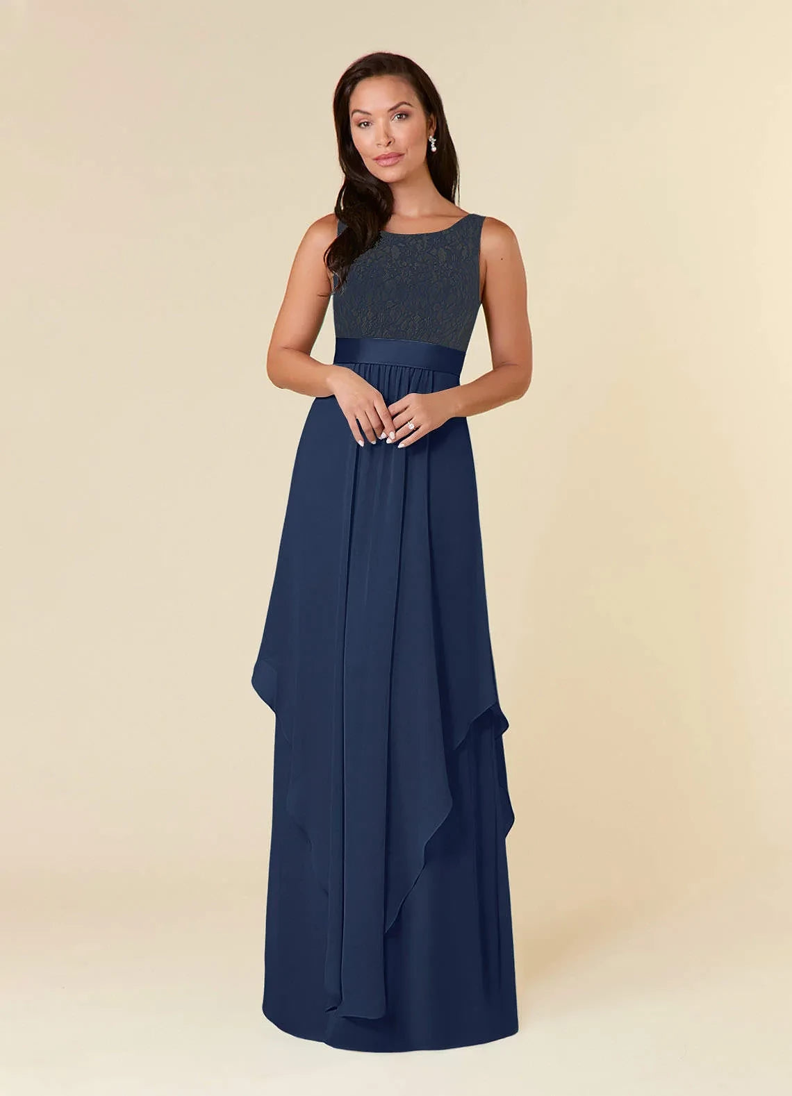 Exquisite A Line Boat Neck Sleeveless Zipper Back Floor Length Mother of the Bride Dress