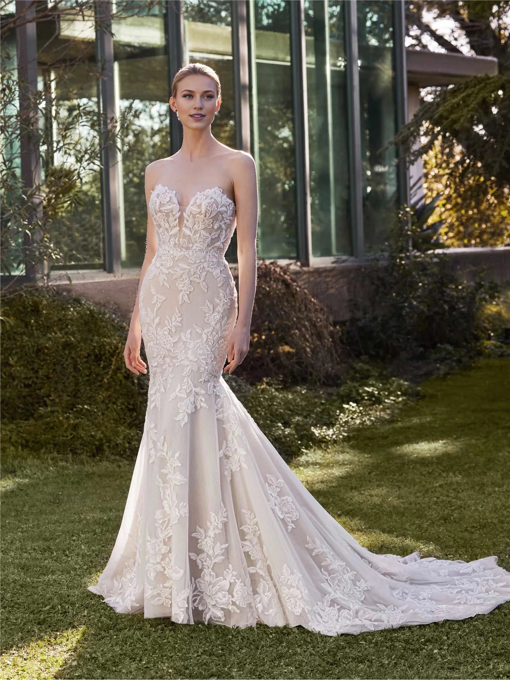 Exquisite Mermaid Sweetheart Sleeveless Lace Up Back Floor Length Wedding Dress