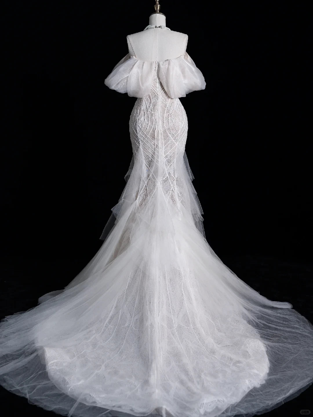 Exquisite Mermaid Off the Shoulder Beaded Lace Tulle Floor length Wedding Dress Prom Dress Cocktail Dress Homecoming Dress Evening Dress Party Dress