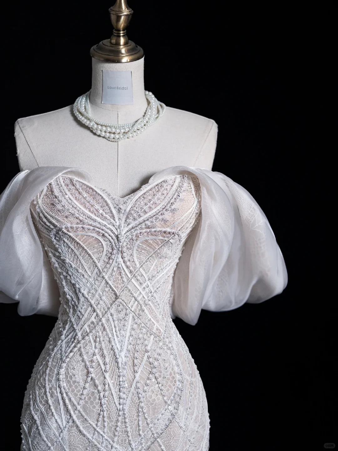 Exquisite Mermaid Off the Shoulder Beaded Lace Tulle Floor length Wedding Dress Prom Dress Cocktail Dress Homecoming Dress Evening Dress Party Dress