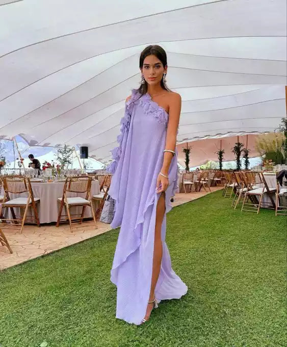 Floor length Lilac prom dress Evening Gown Party Dress