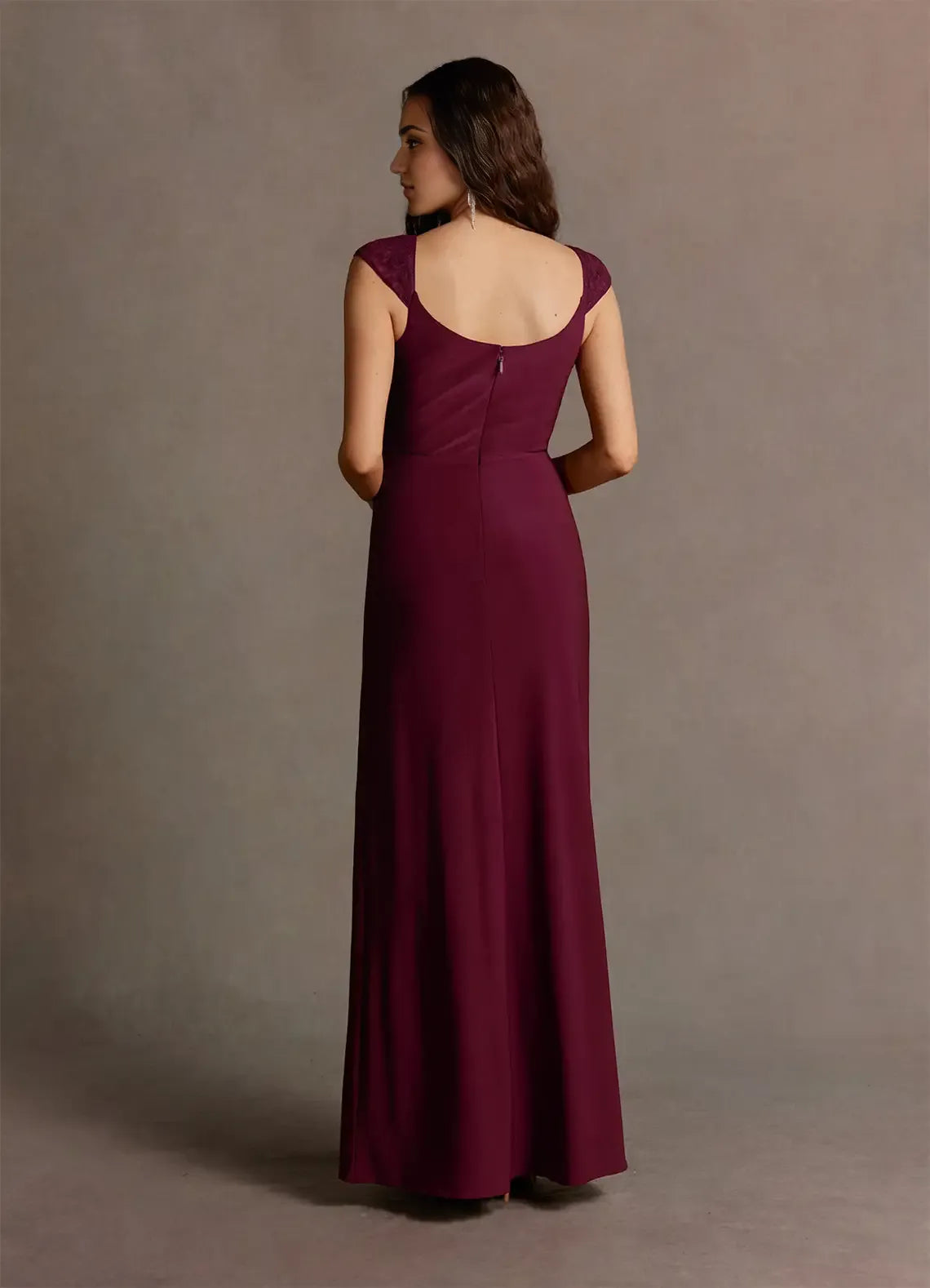 Fluid A Line Sweetheart Lace Cap Sleeve Square Back Floor Length For Women Prom Dress