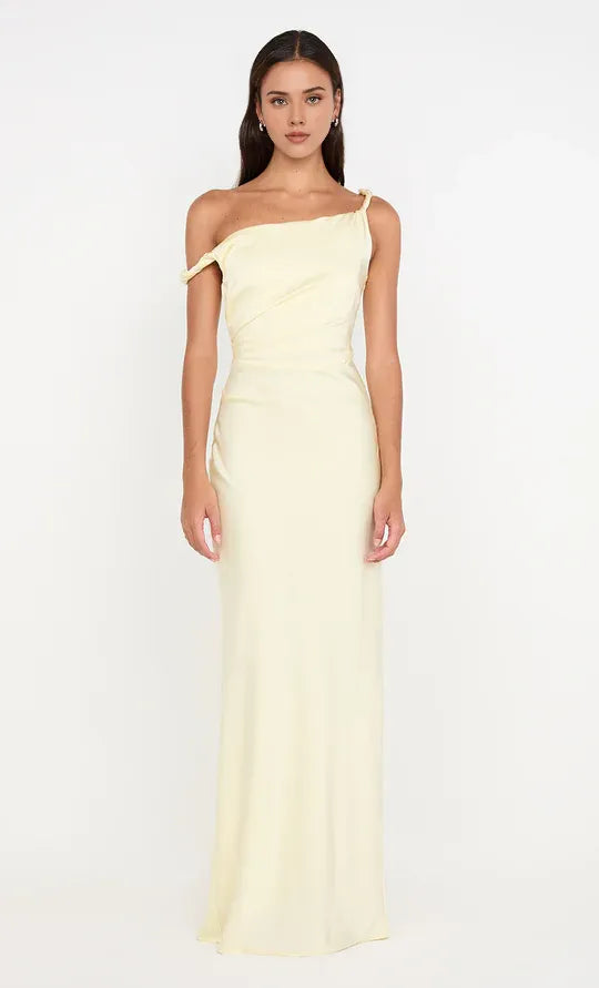 Fluid Sheath One Shoulder Sleeveless Asymmetrical Back Floor Length Female Prom Dress