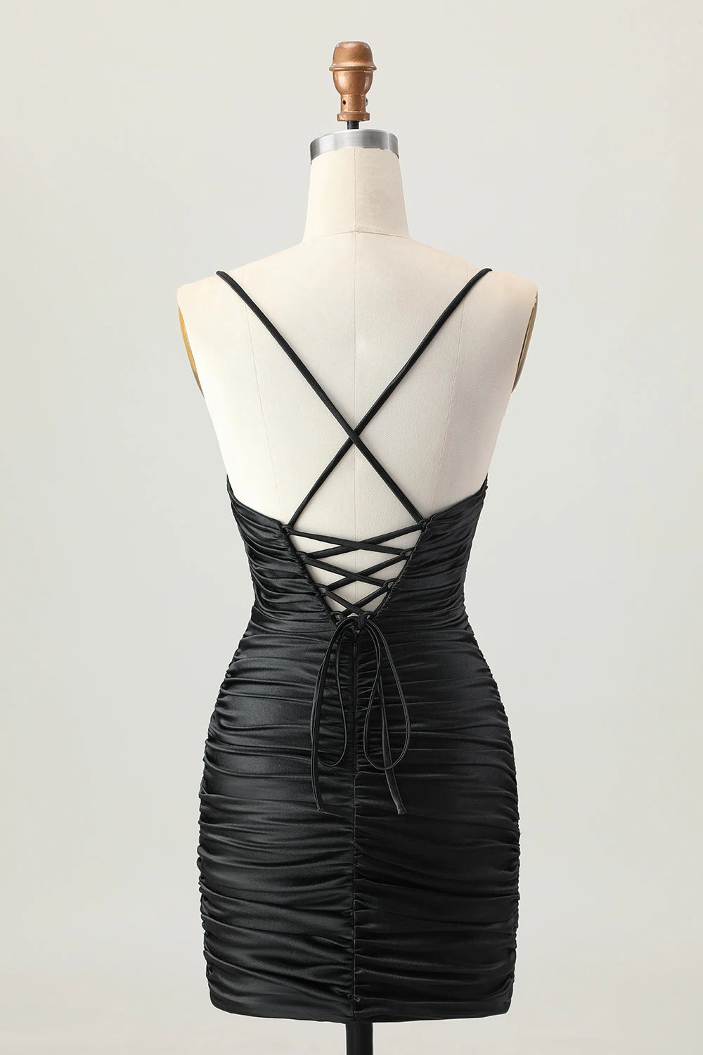 Glamorous Bodycon Sweetheart Neck Sleeveless Lace Up Back Mini Party Dress Homecoming Dress