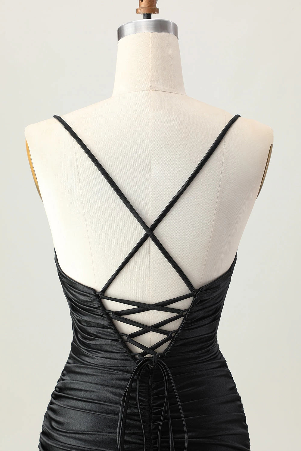 Glamorous Bodycon Sweetheart Neck Sleeveless Lace Up Back Mini Party Dress Homecoming Dress