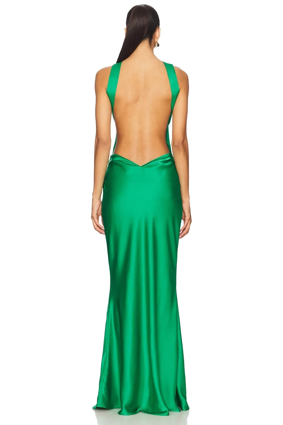 Glamorous Mermaid Halter Neck Sleeveless Open Back Floor Length Evening Dress