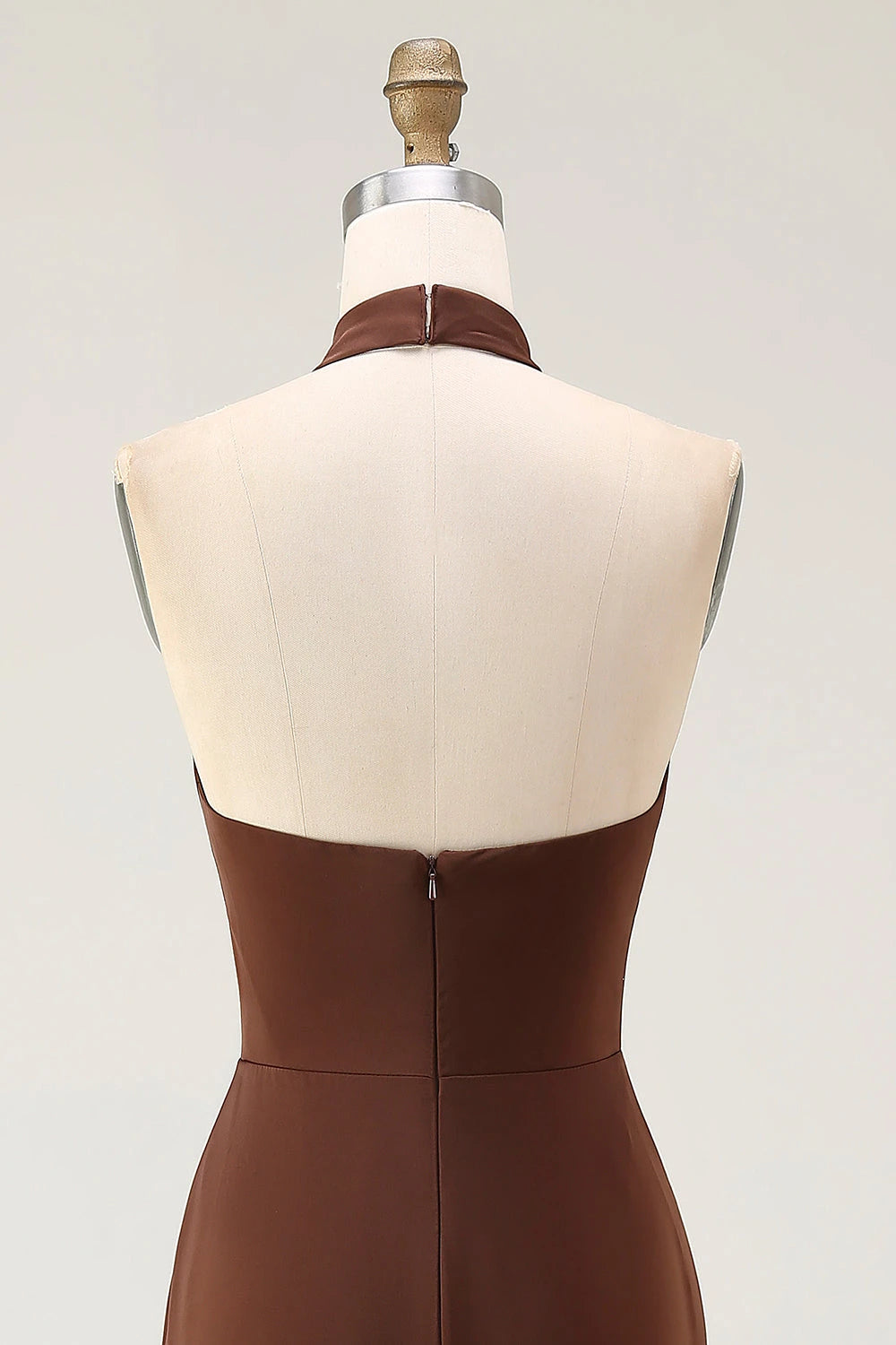 Glamorous Mermaid High Neck Sleeveless Zip Back Floor length Evening Dress Homecoming Dress