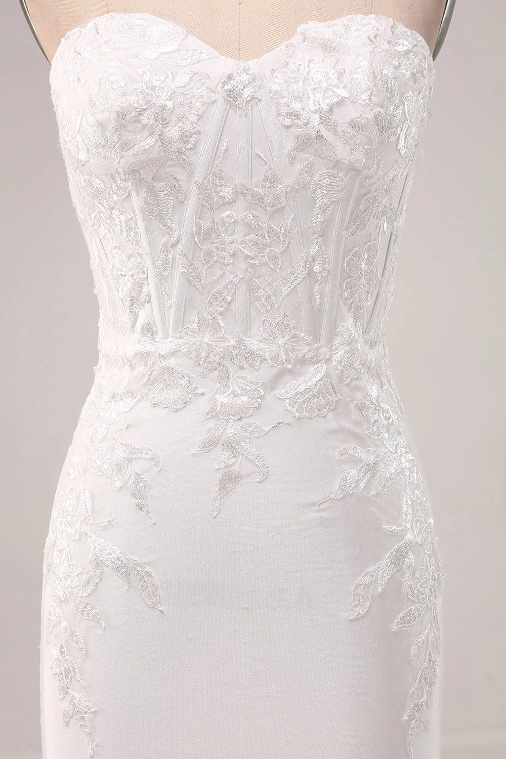 Glamorous Mermaid Sweetheart Neck Sleeveless Zipper Back Maxi Wedding Dress